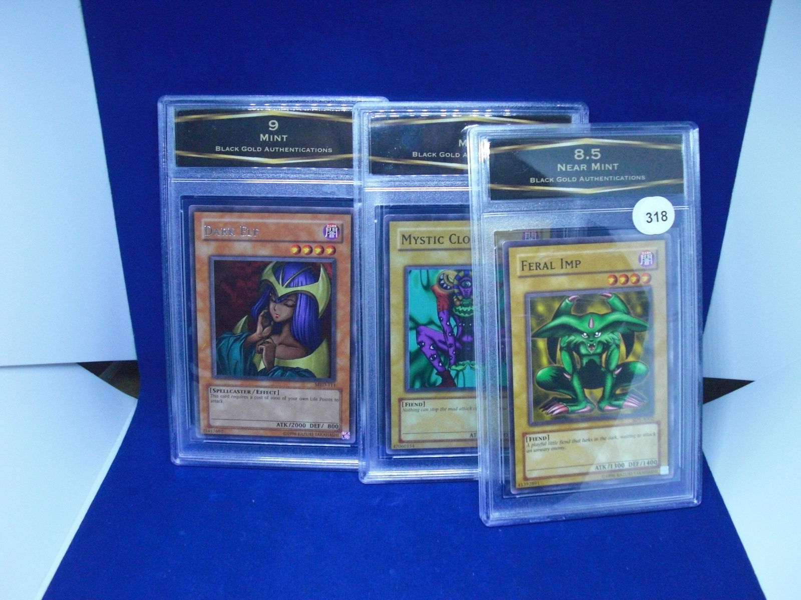 lot of 3 bga graded yu-gi-oh cards: nice graded lot