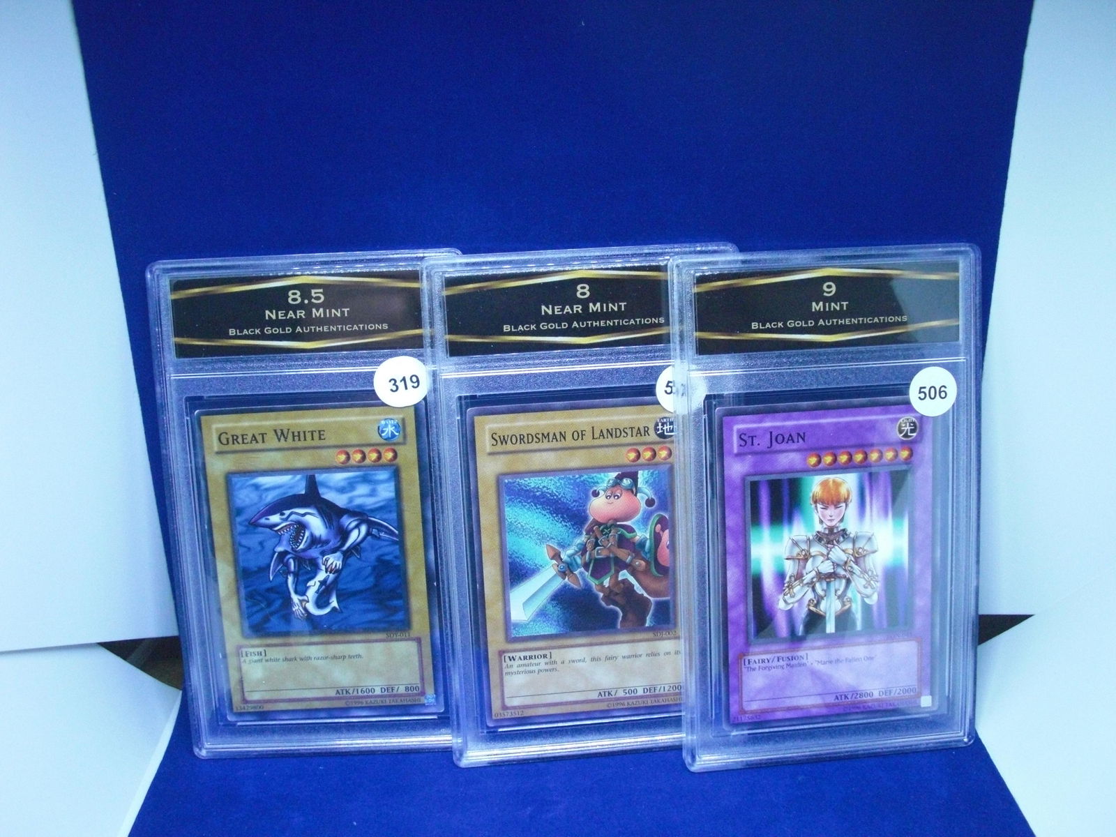 lot of 3 bga graded yu-gi-oh cards: nice graded lot