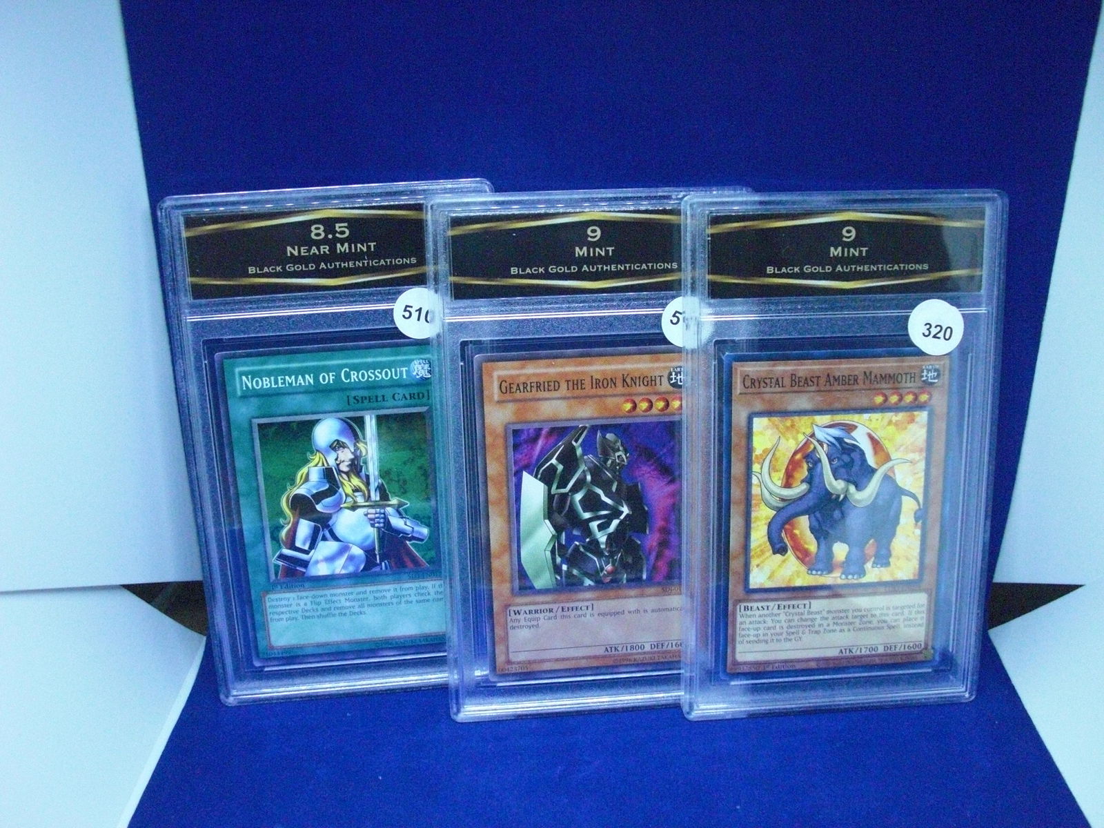 lot of 3 bga graded yu-gi-oh cards: nice graded lot