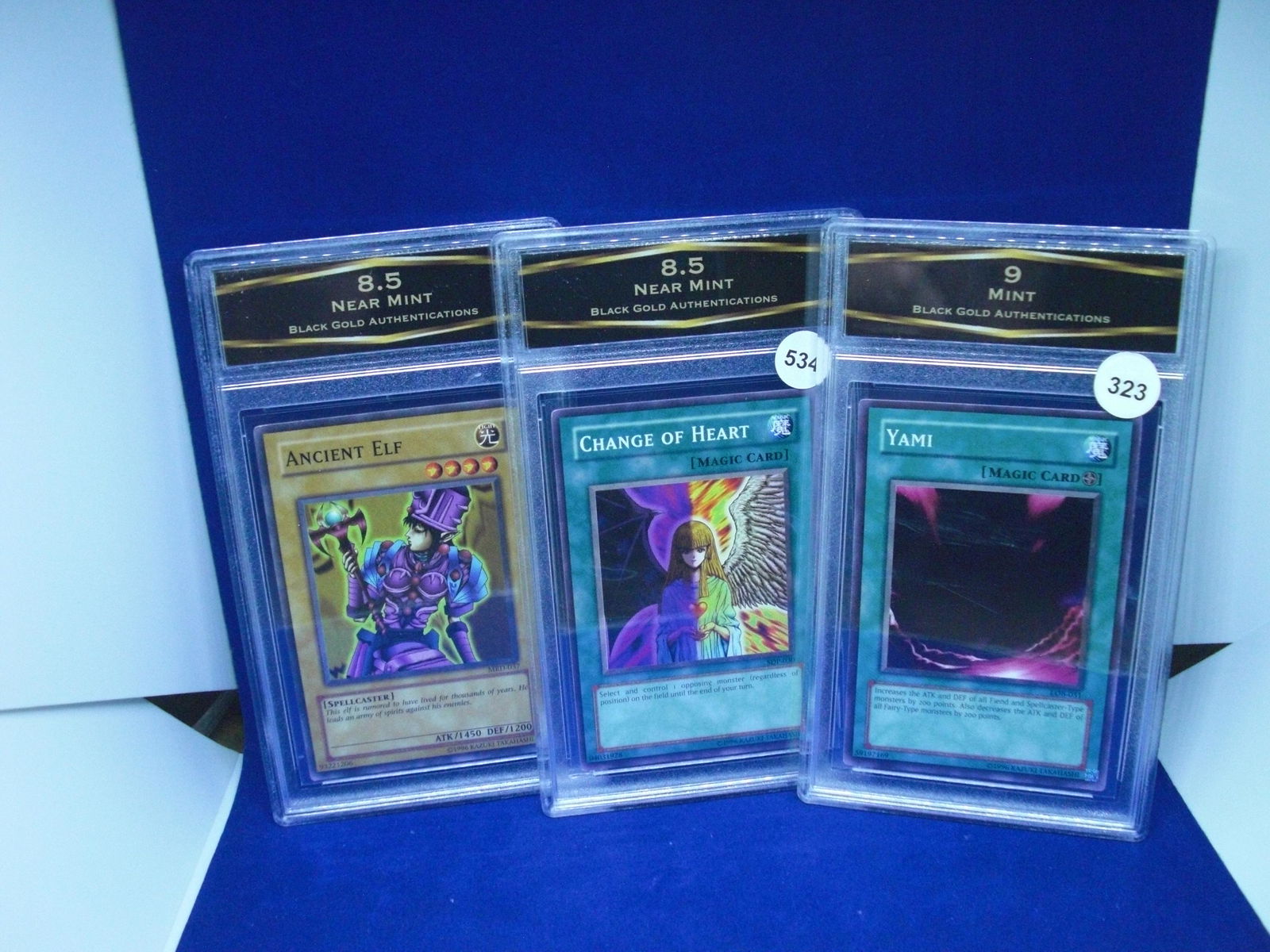 lot of 3 bga graded yu-gi-oh cards: nice graded lot