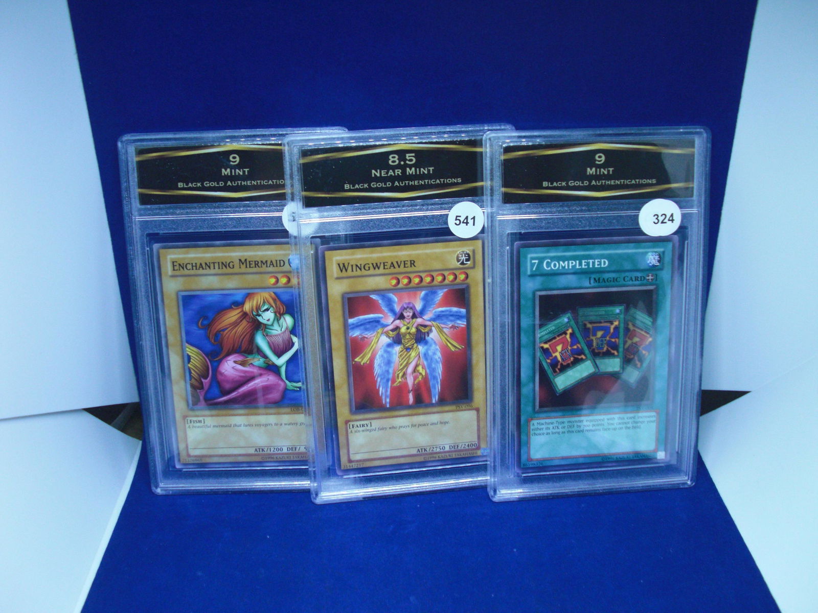 lot of 3 bga graded yu-gi-oh cards: nice graded lot