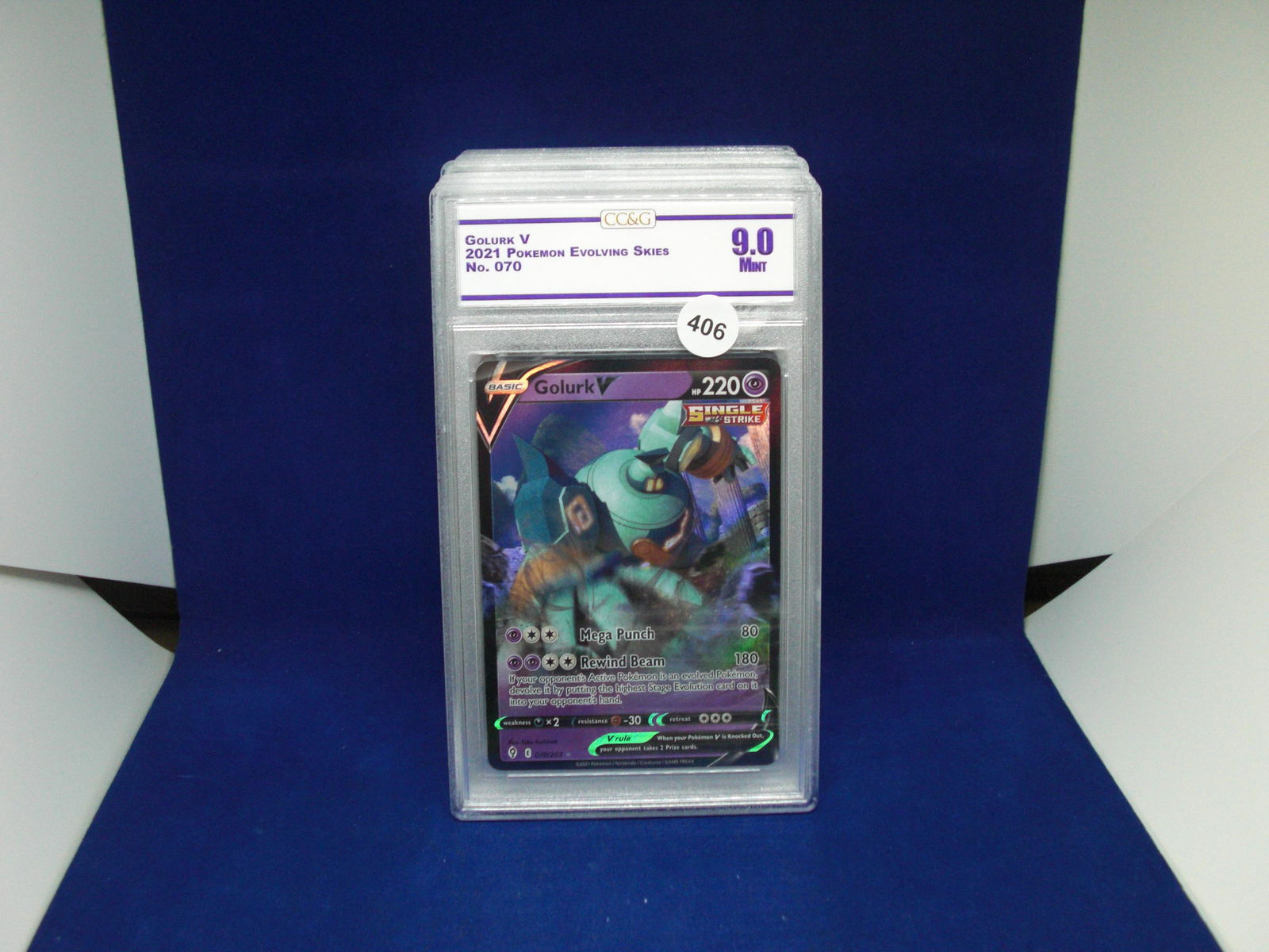 cc&g 9.0 golurk v pokemon card (1 of 1)