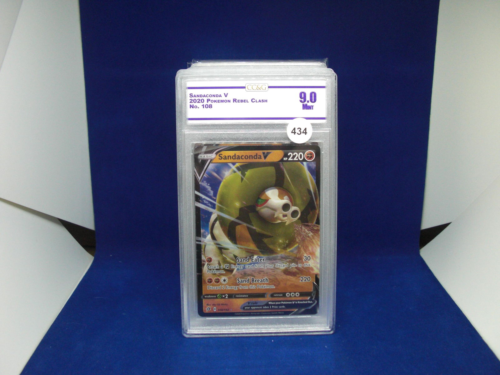 cc&g 9.0 sandaconda v graded pokemon card (1 of 1)