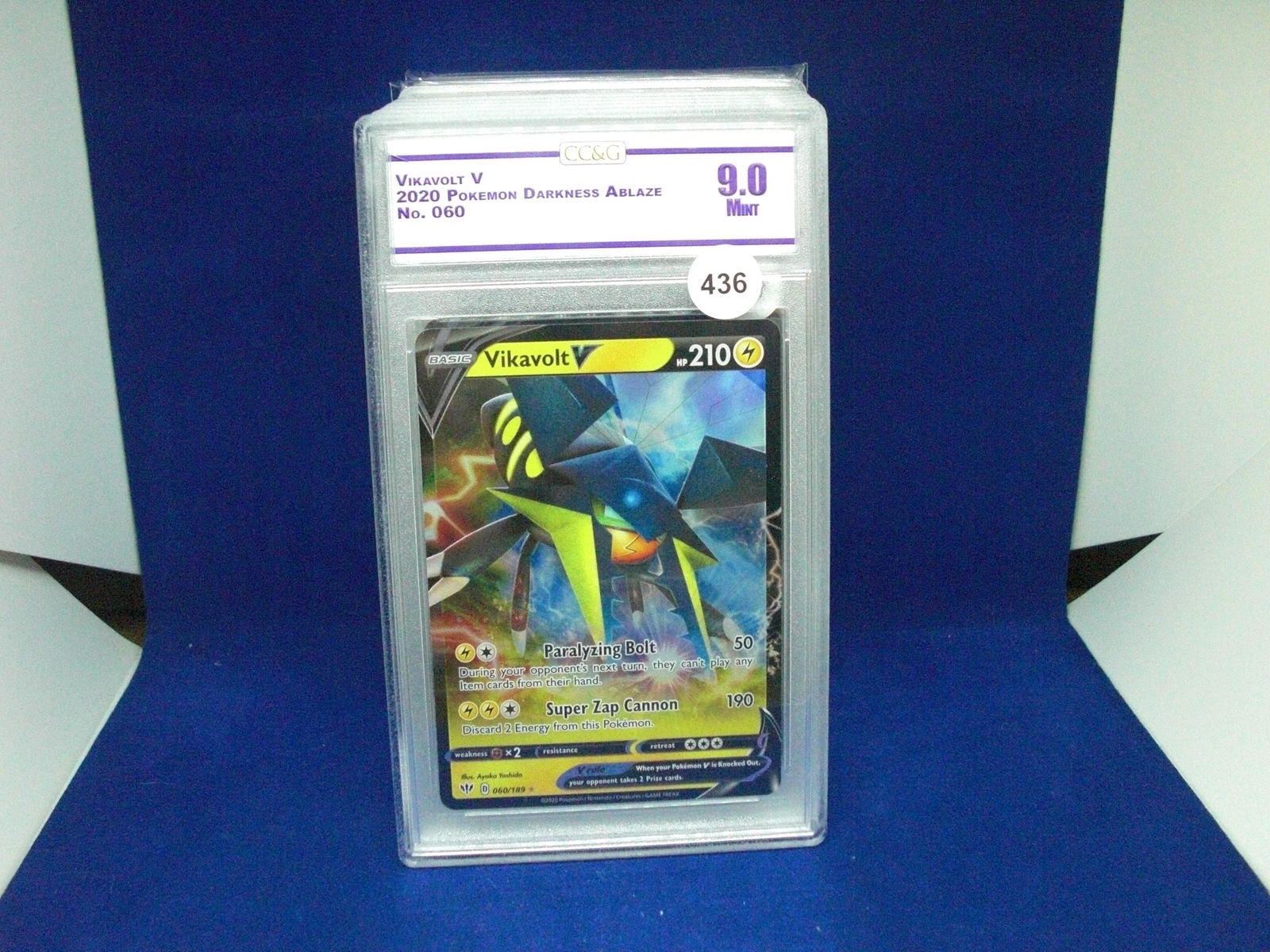 cc&g 9.0 vikavolt v graded pokemon card (1 of 1)