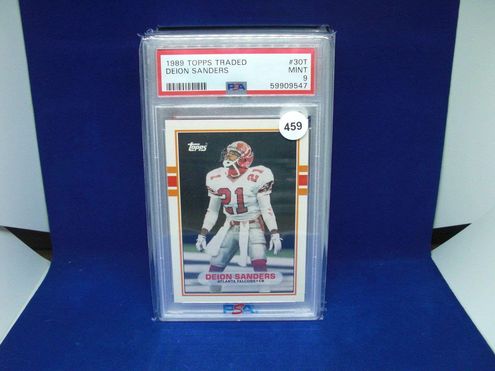 PSA 9 mint deion sanders rookie card (1 of 1)