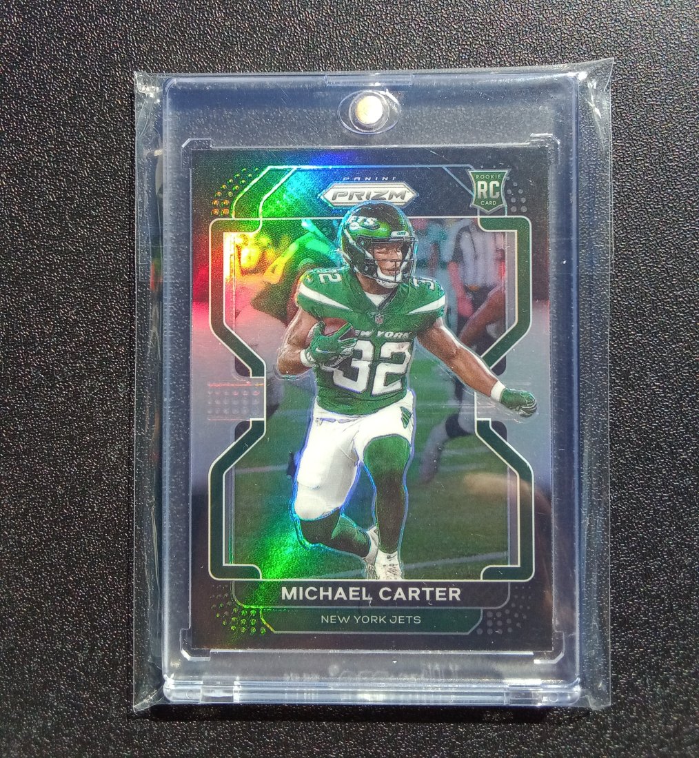 Michael Carter Prizm Black "silver" sp rookie card: Michael Carter Prizm Black "silver" sp rookie card