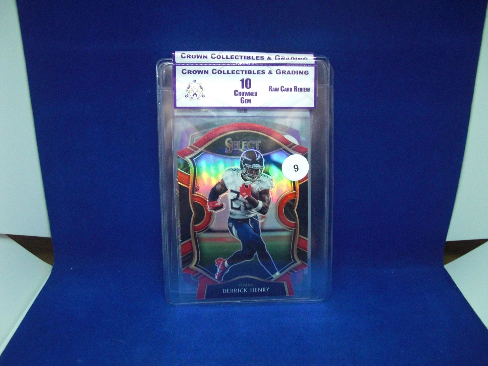 cc&g raw review graded mint 10 derrick henry red die cut (1 of 1)