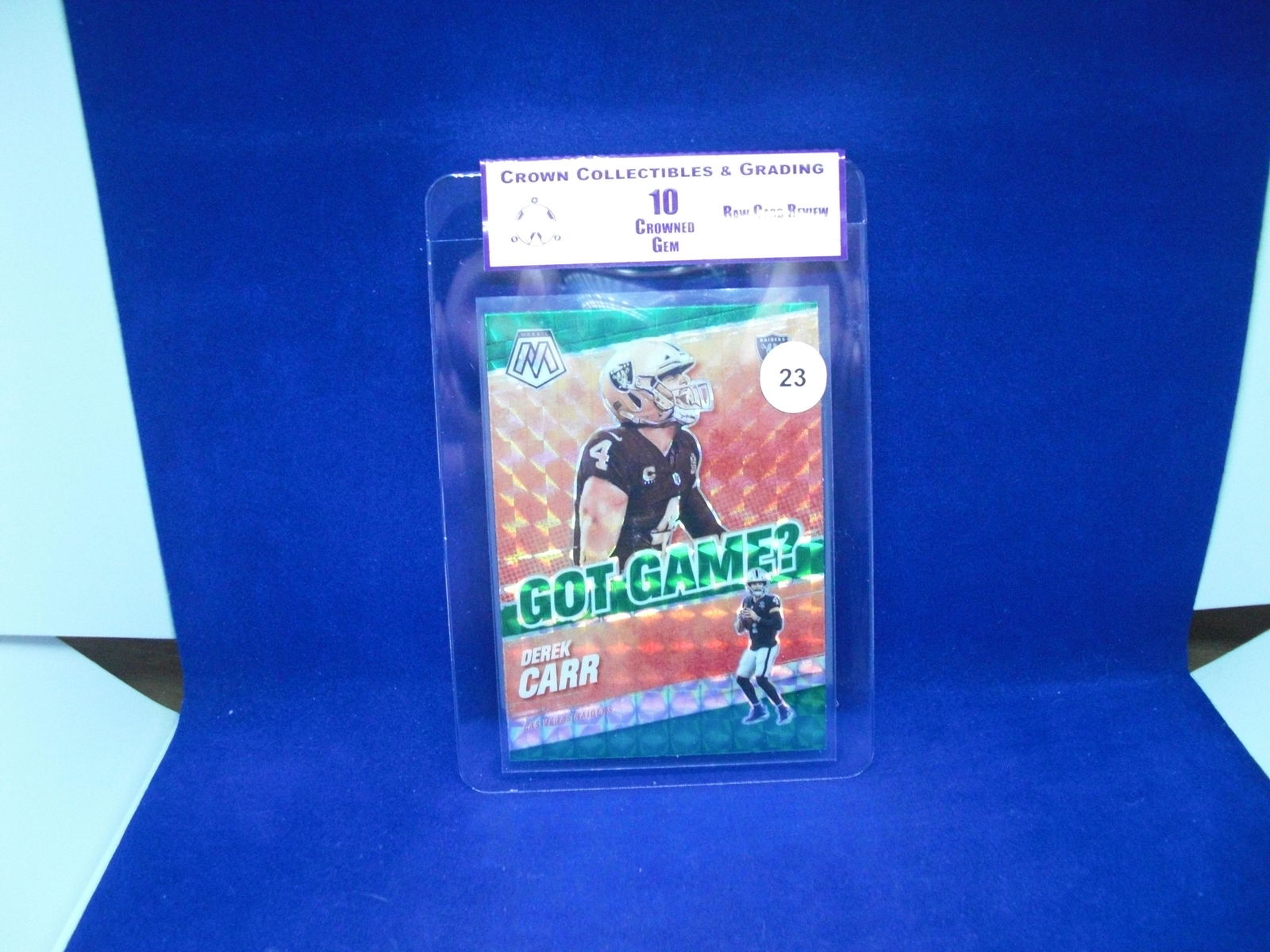 cc@g raw review graded mint 10 derek carr (1 of 1)