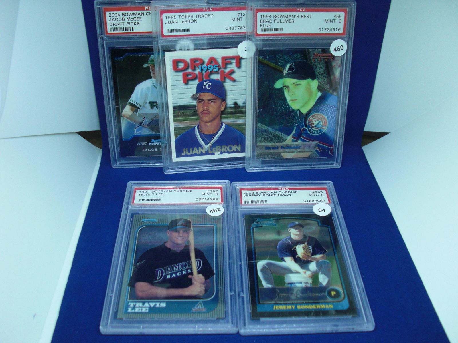 lot of 5 psa graded baseball cards (1 of 1)