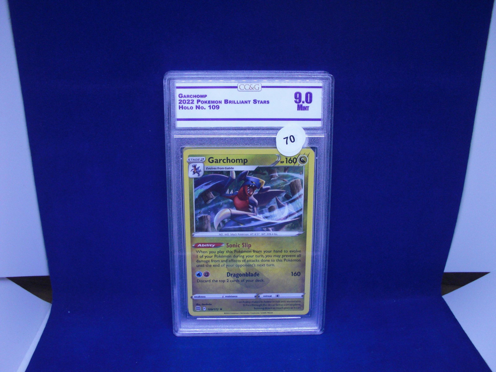 cc&g graded garchomp mint 9 holo: nice graded card