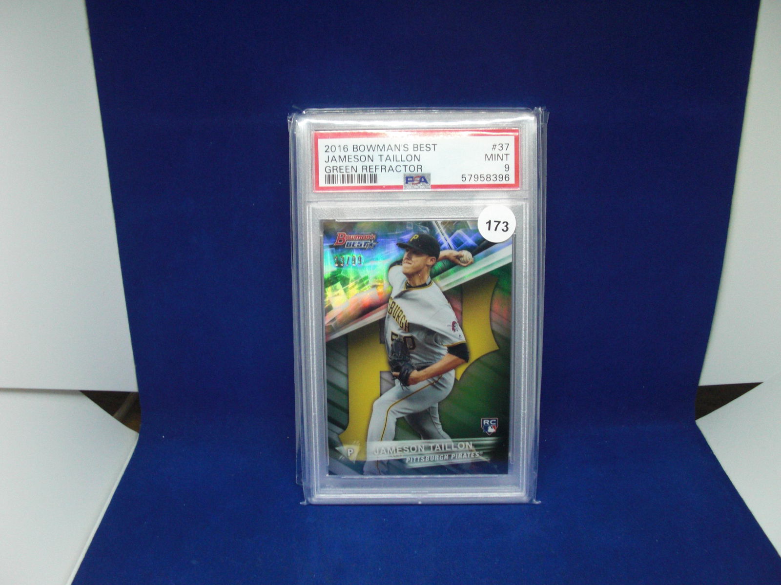 psa graded mint 9 2016 jameson taillon green refractor #23/99 (1 of 1)