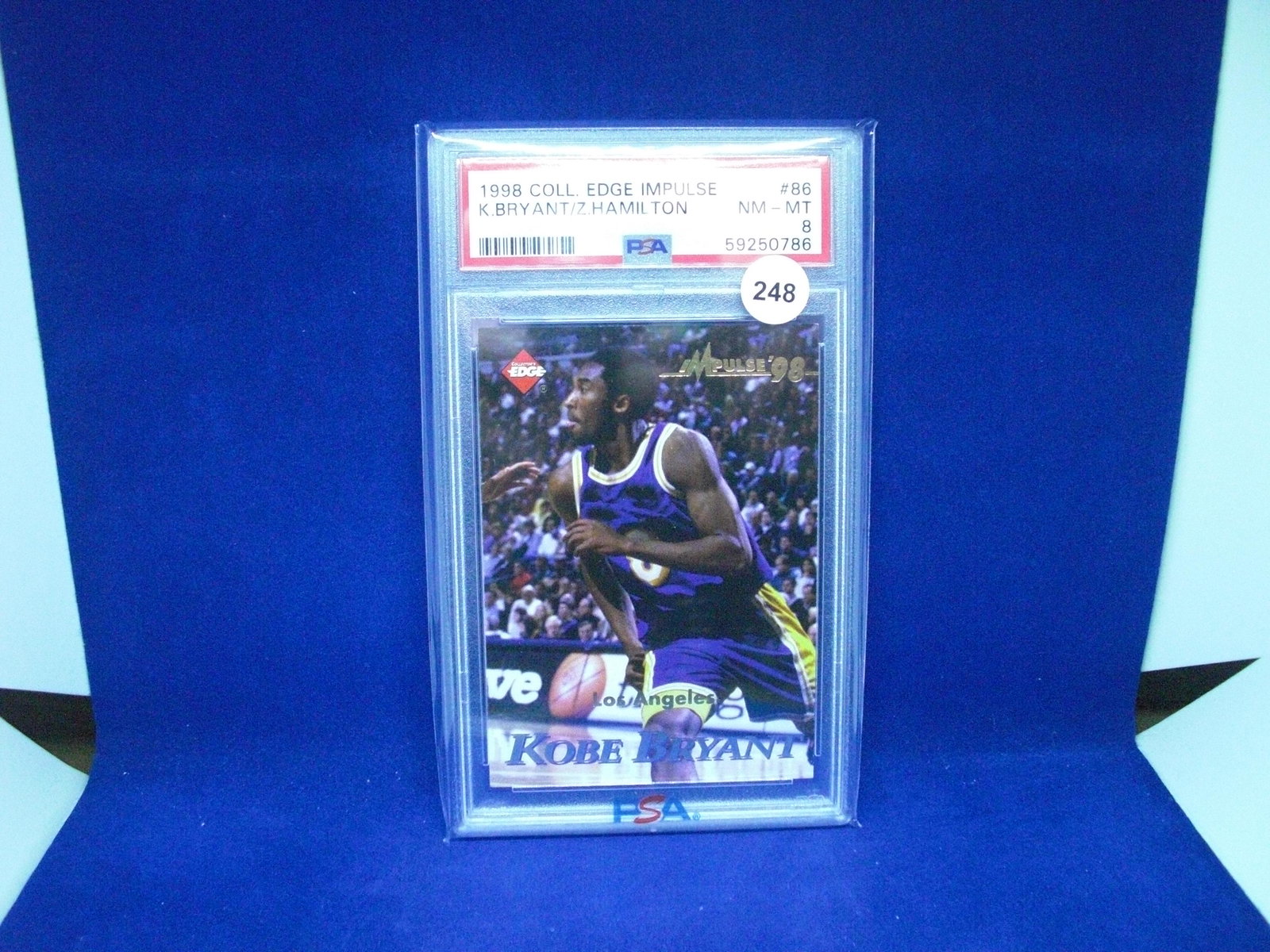 psa graded mint 8 1998 kobe bryant/hamilton (1 of 1)