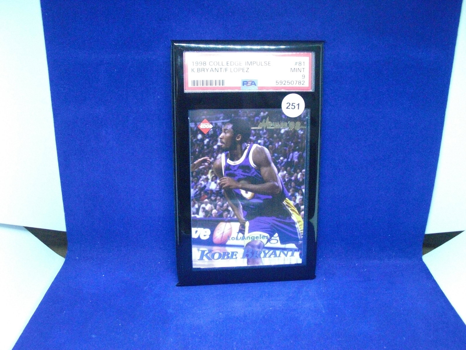 psa graded mint 9 1998 kobe bryant/f lopez (1 of 1)