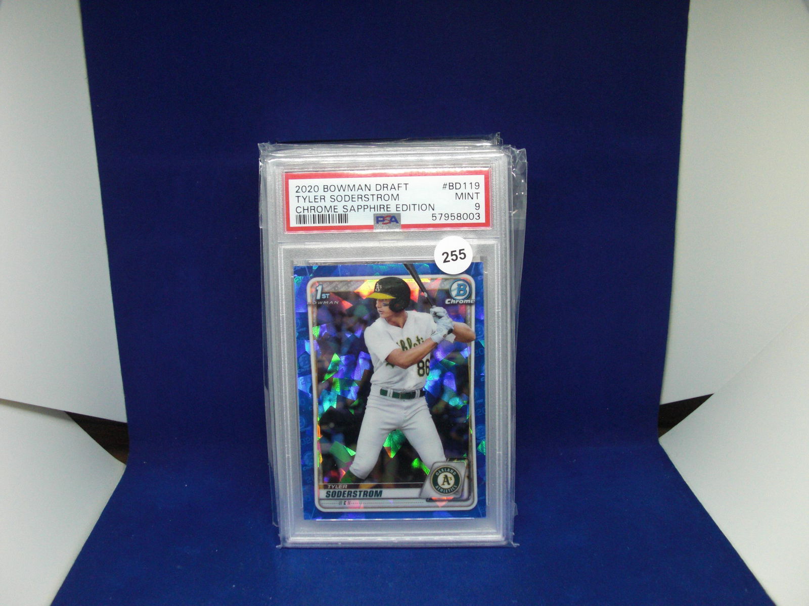 psa graded mint 9 2020 tyler soderstrom chrome sapphire (1 of 1)