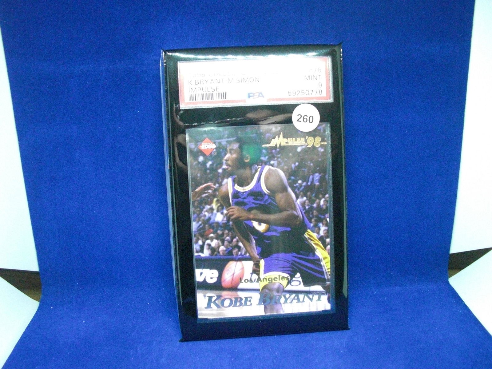 psa graded mint 9 1998 kobe bryant/k simon (1 of 1)