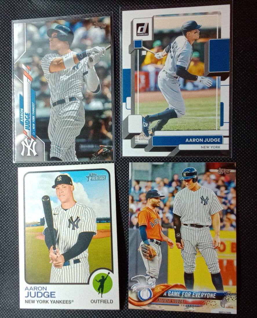 Lot of 4 Aaron Judge Cards NY Yankees HR king (1 of 1)