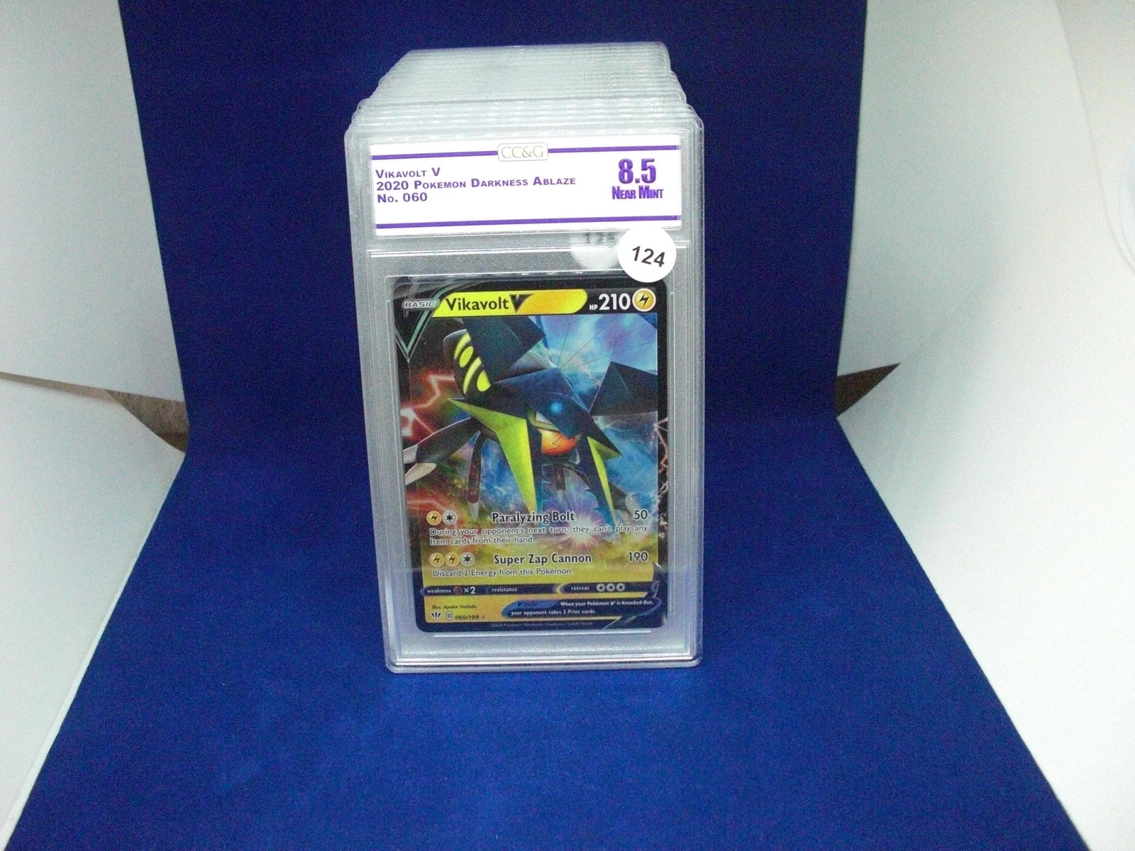 cc&g pokemon graded mint 8.5 vikavolt v (1 of 1)