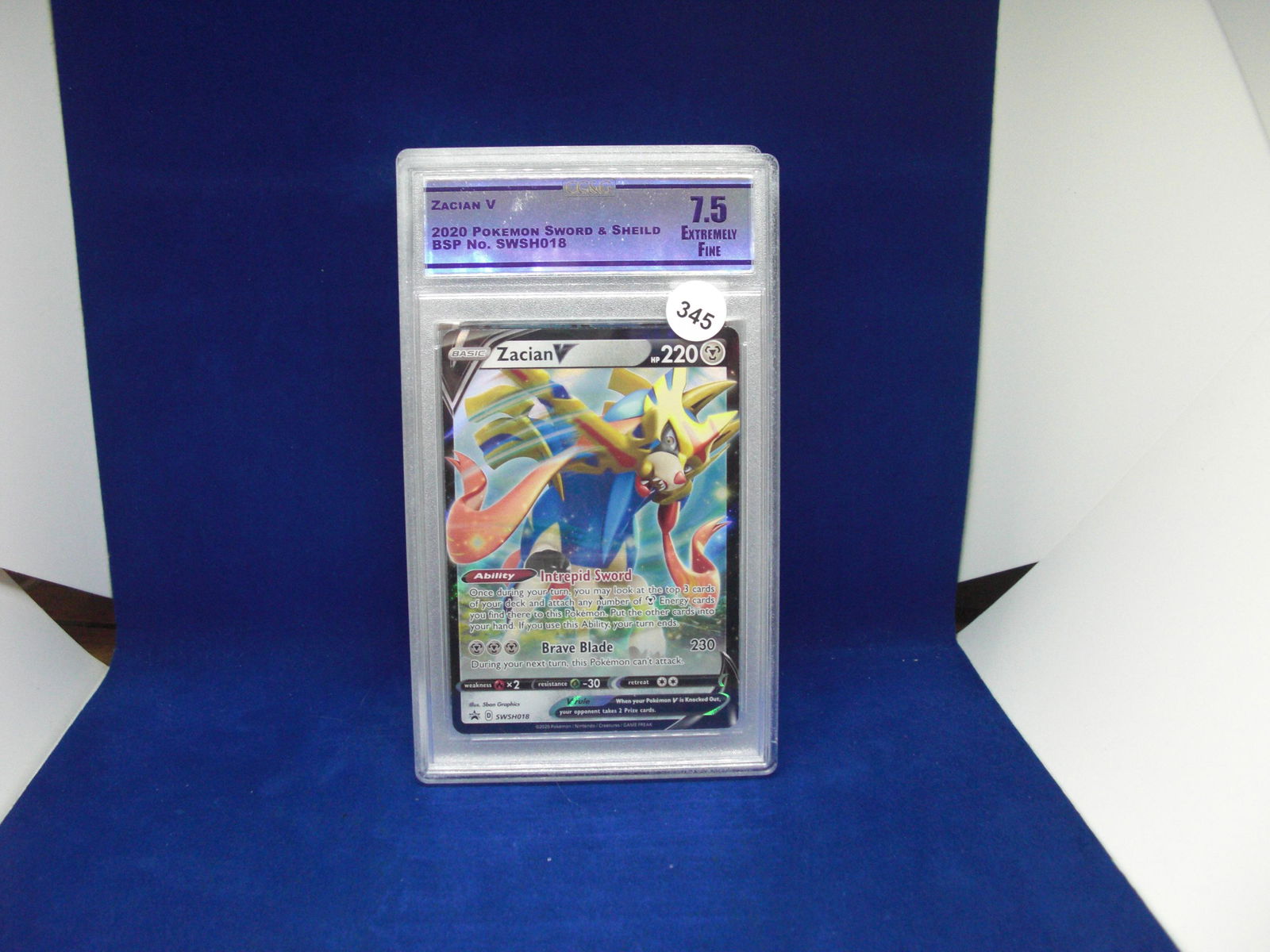 cc&g graded pokemon mint 7.5 zacian v (1 of 1)