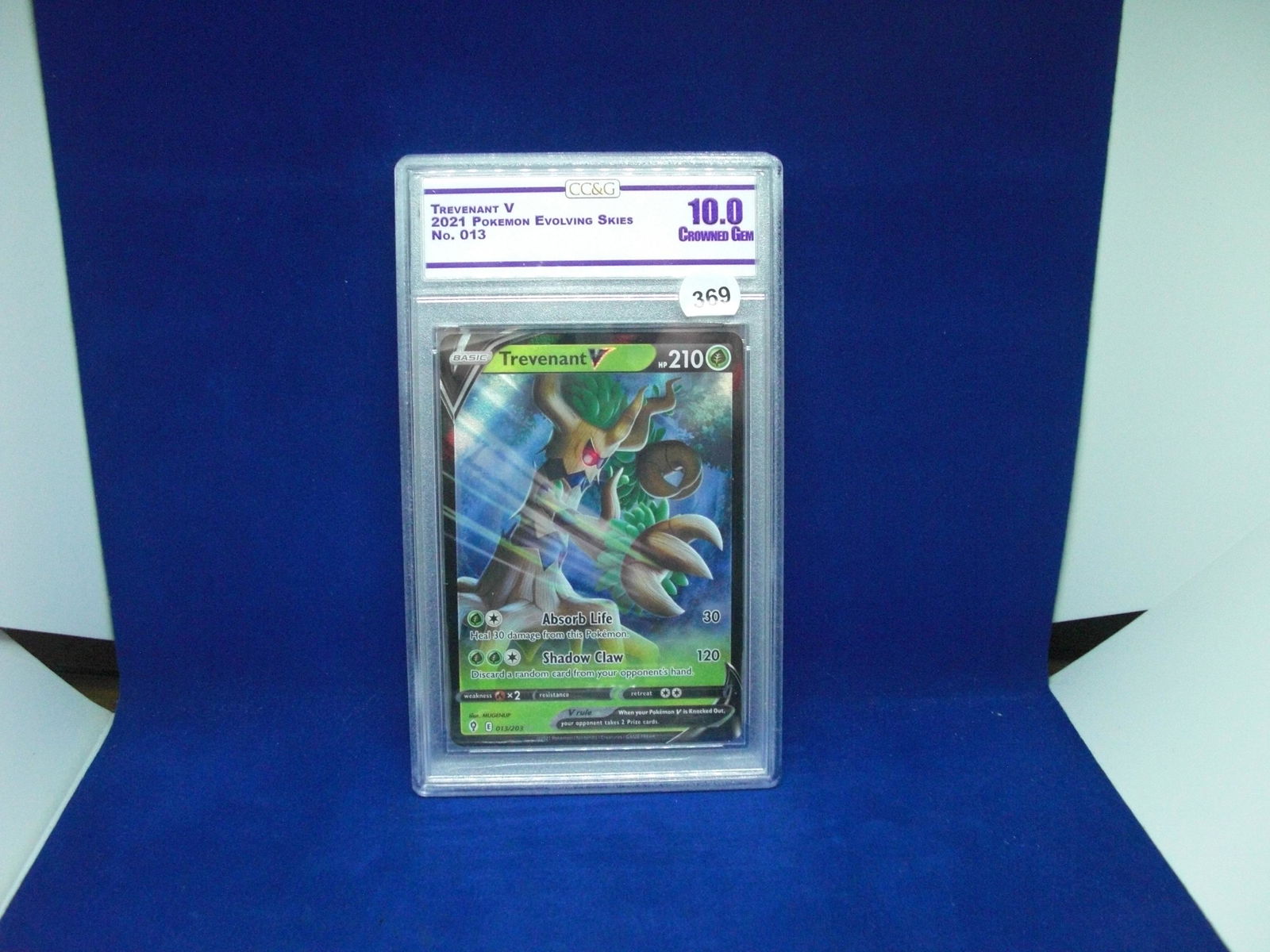 cc&g graded pokemon mint 10 trevenant v (1 of 1)