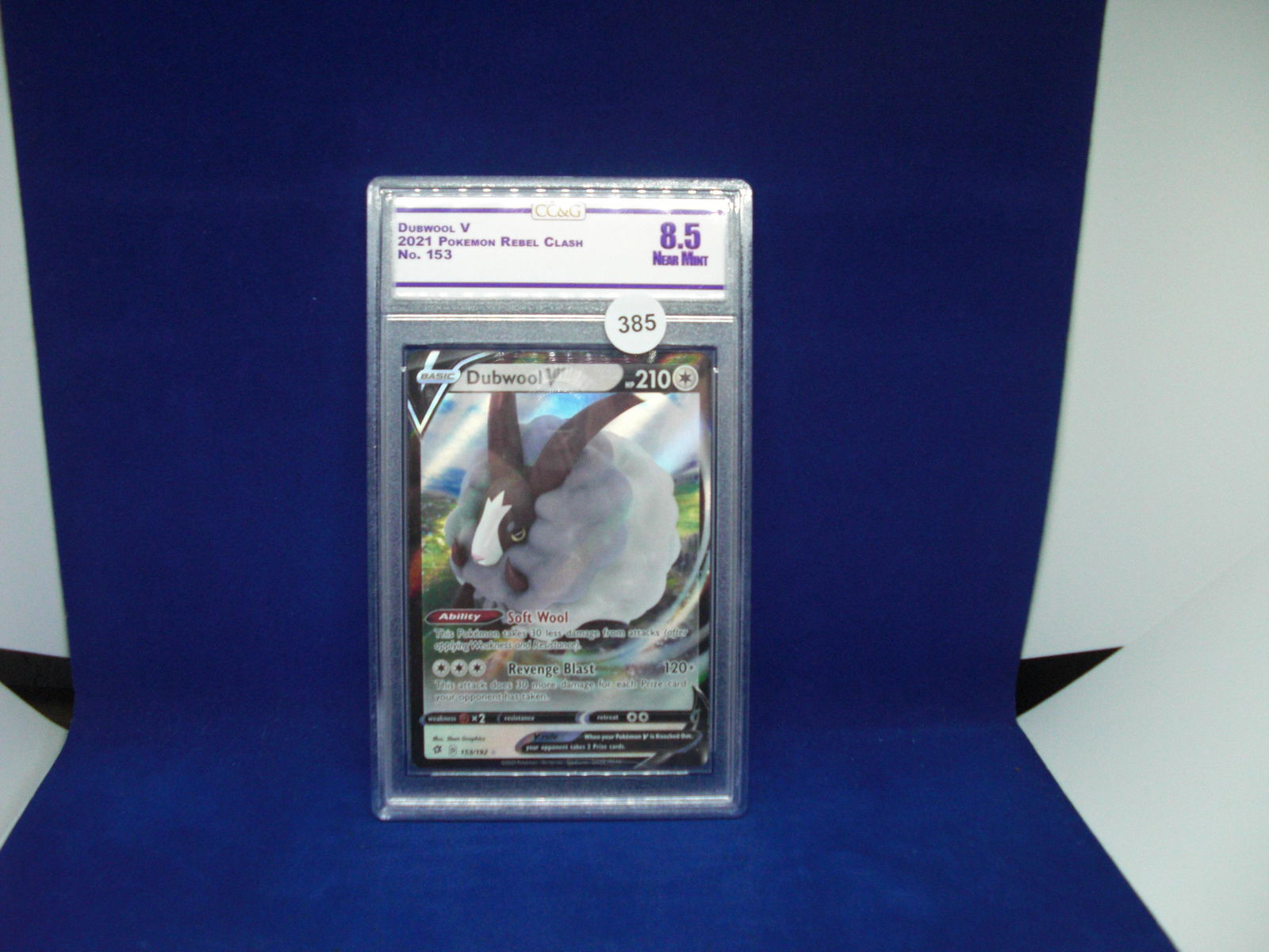 cc&g graded pokemon mint 8.5 dubwool v (1 of 1)