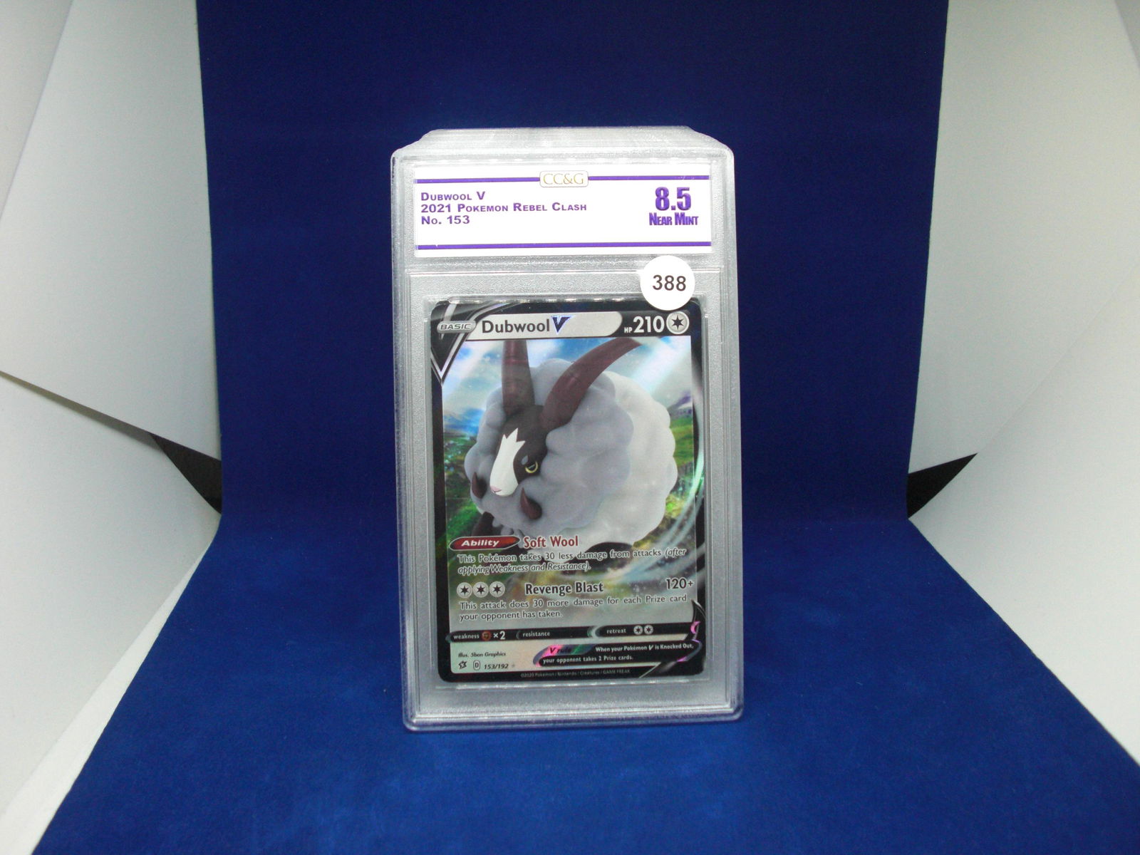 cc&g graded pokemon mint 8.5 dubwool v (1 of 1)