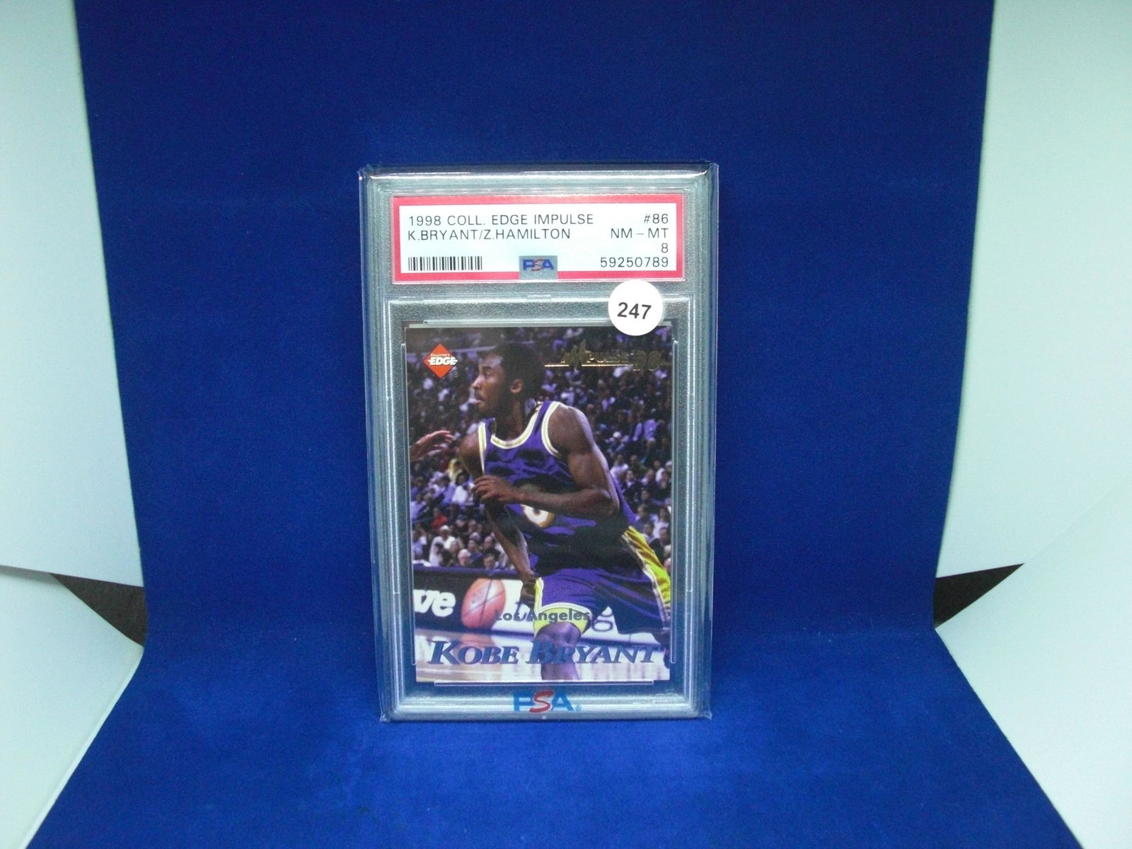 psa graded mint 8 1998 kobe bryant/z hamilton (1 of 1)