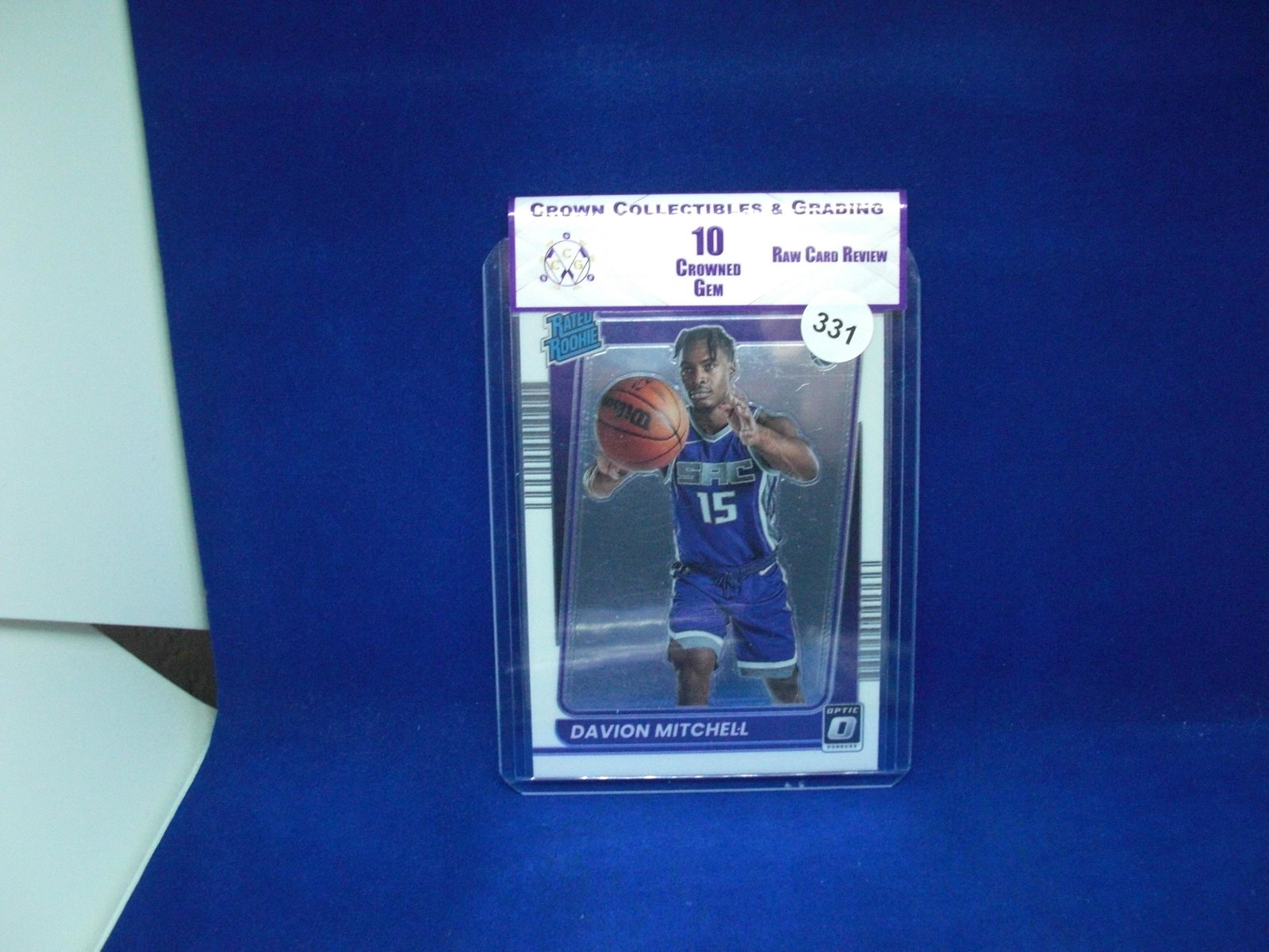 cc&g raw review graded mint 10 davion mitchell rated rookie (1 of 1)