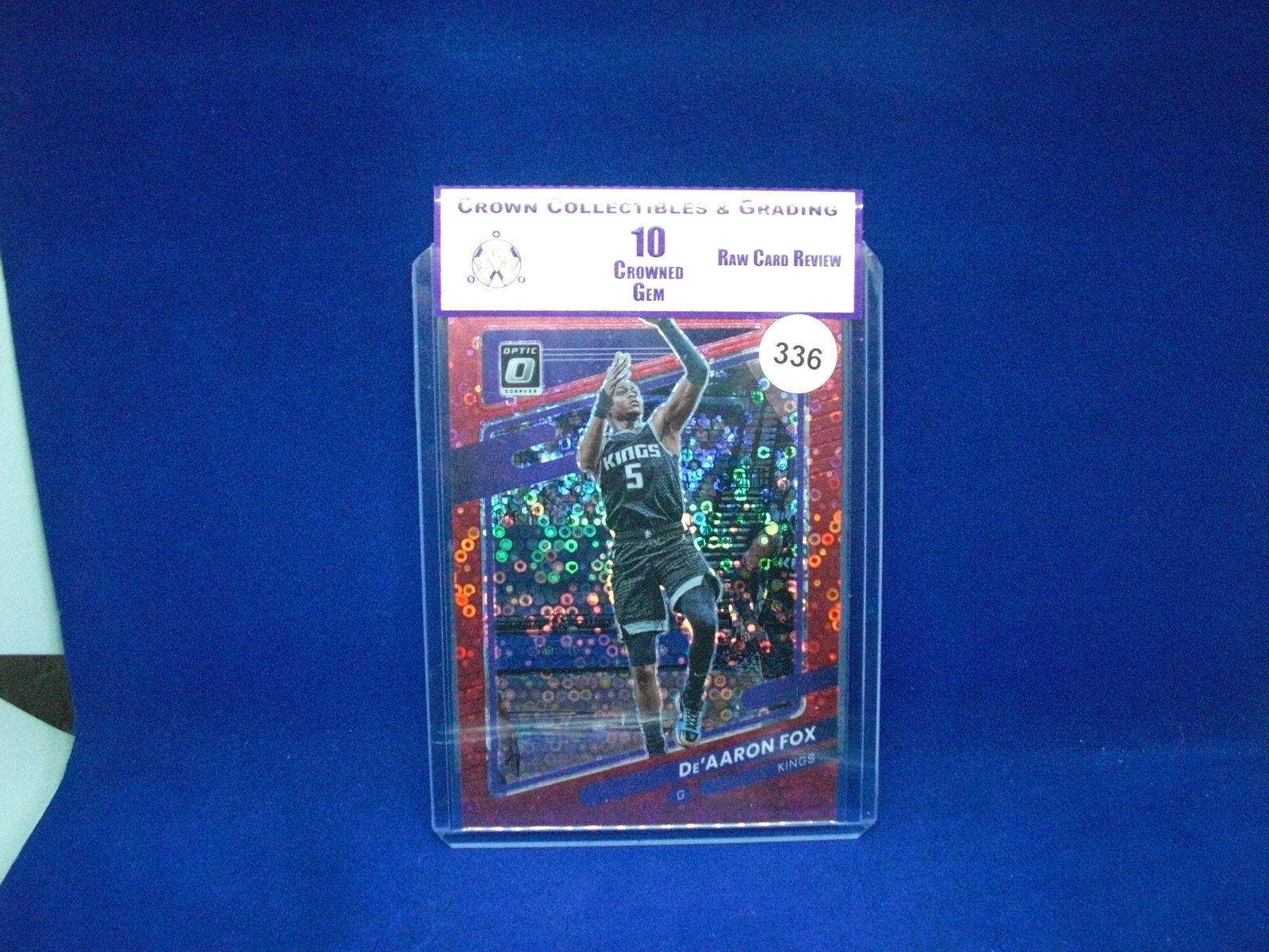 cc&g raw review graded mint 10 de'aaron fox red #07/85 (1 of 1)