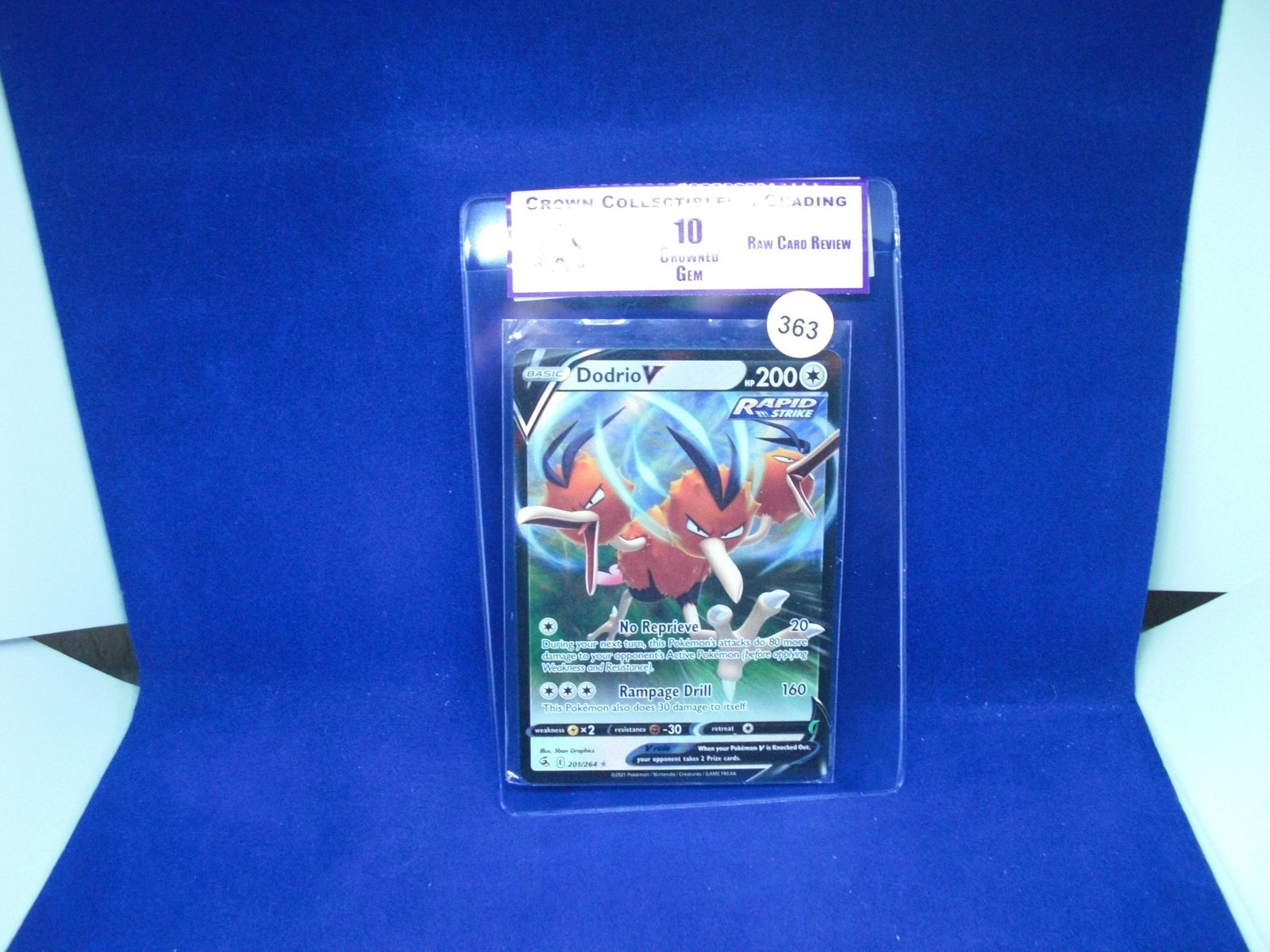 cc&g raw review graded mint 10 dodrio: raw review graded