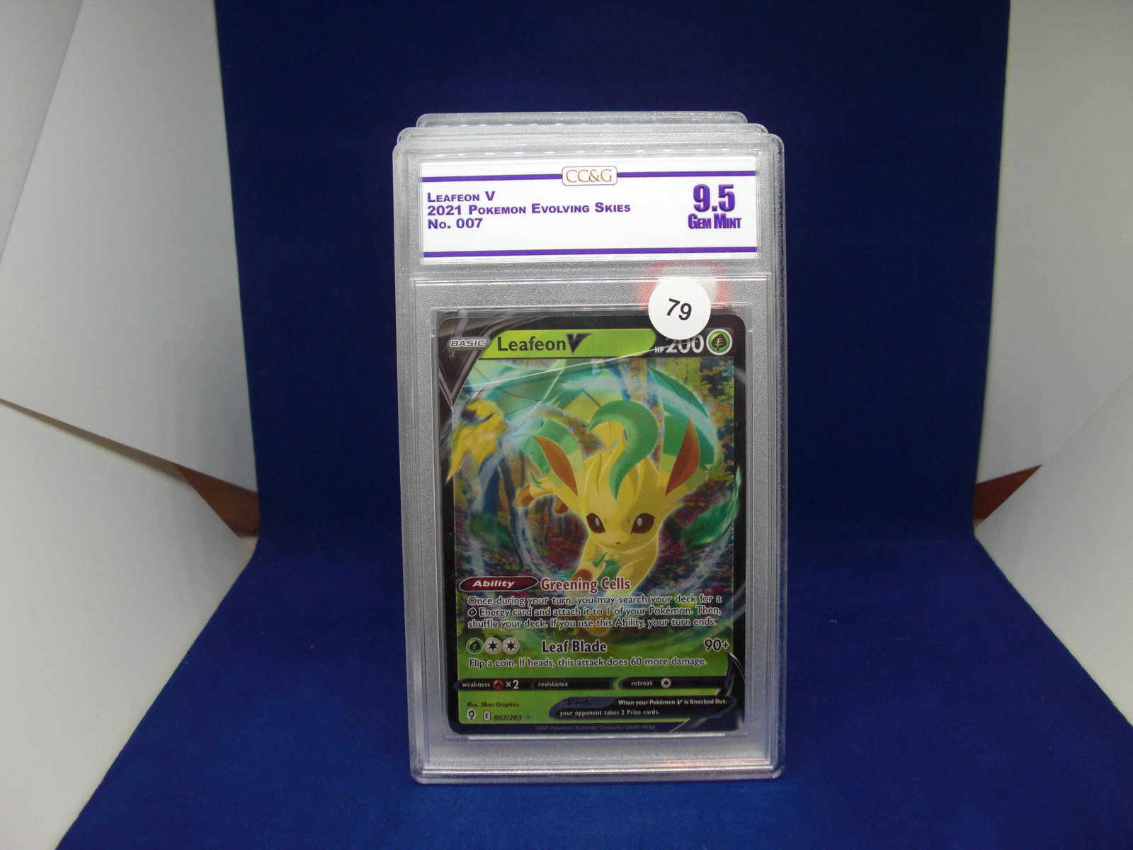 graded cc&g mint 9.5 leafeon v: graded card