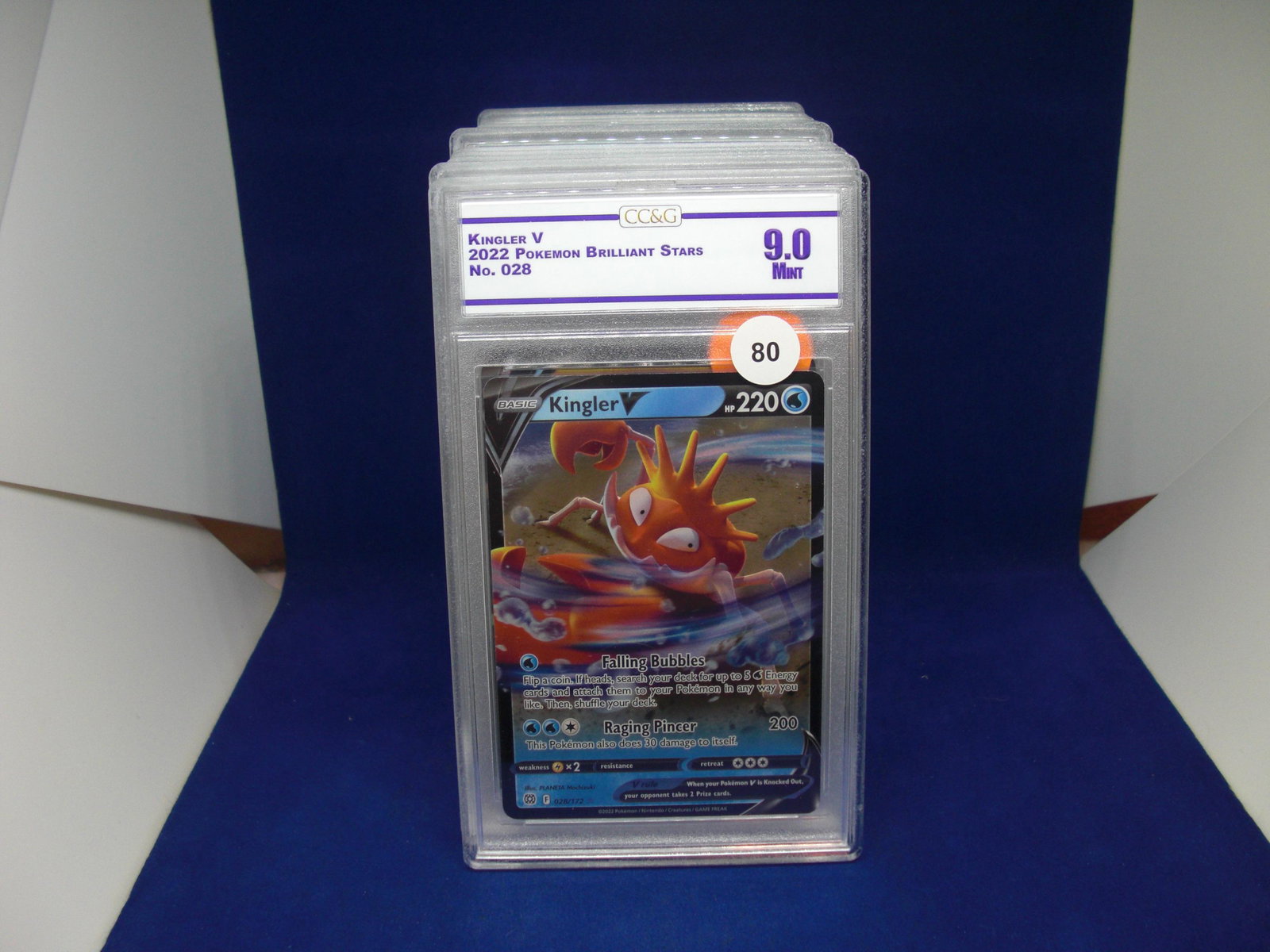 graded cc&g mint 9 kingler v: graded card