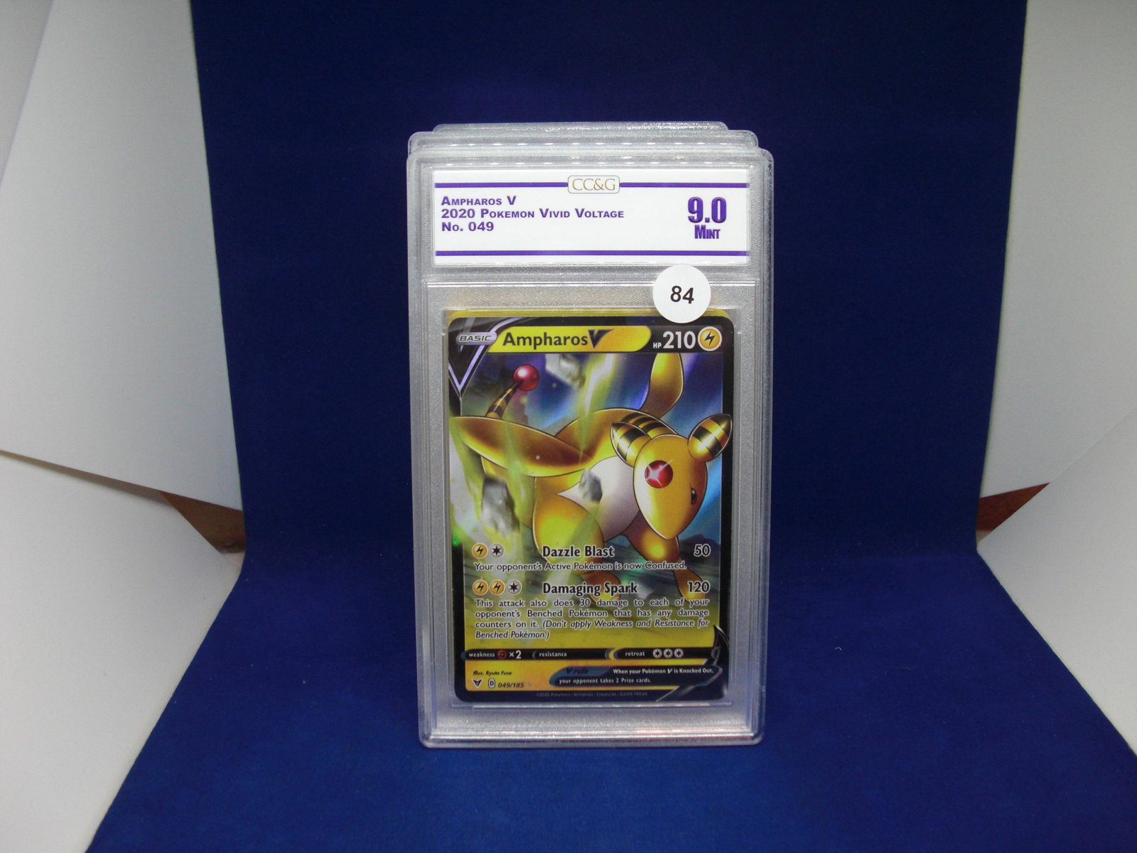graded cc&g mint 9 ampharos v: graded card