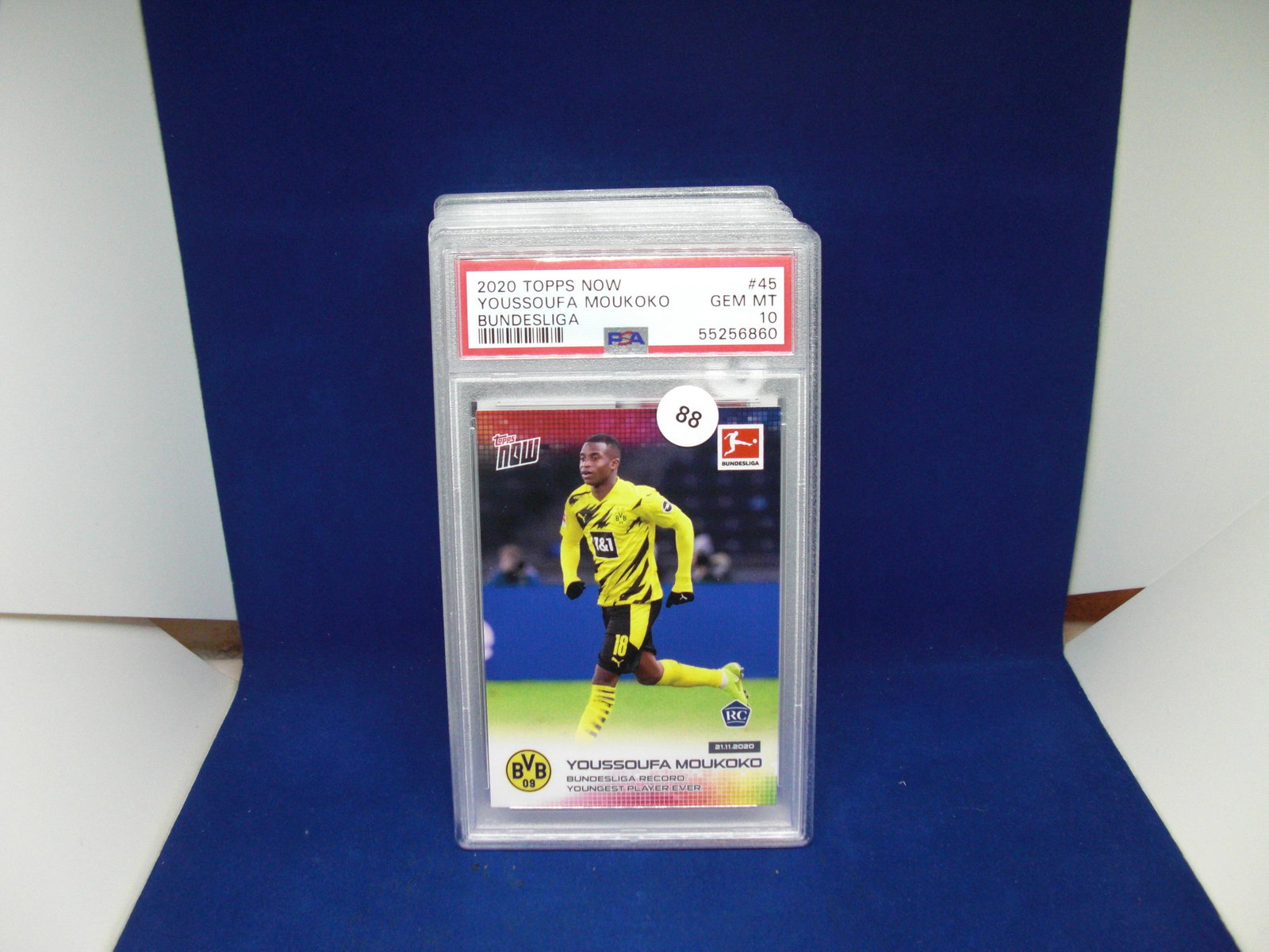 psa graded mint 10 2020 youssoufa moukoko rookie: graded card