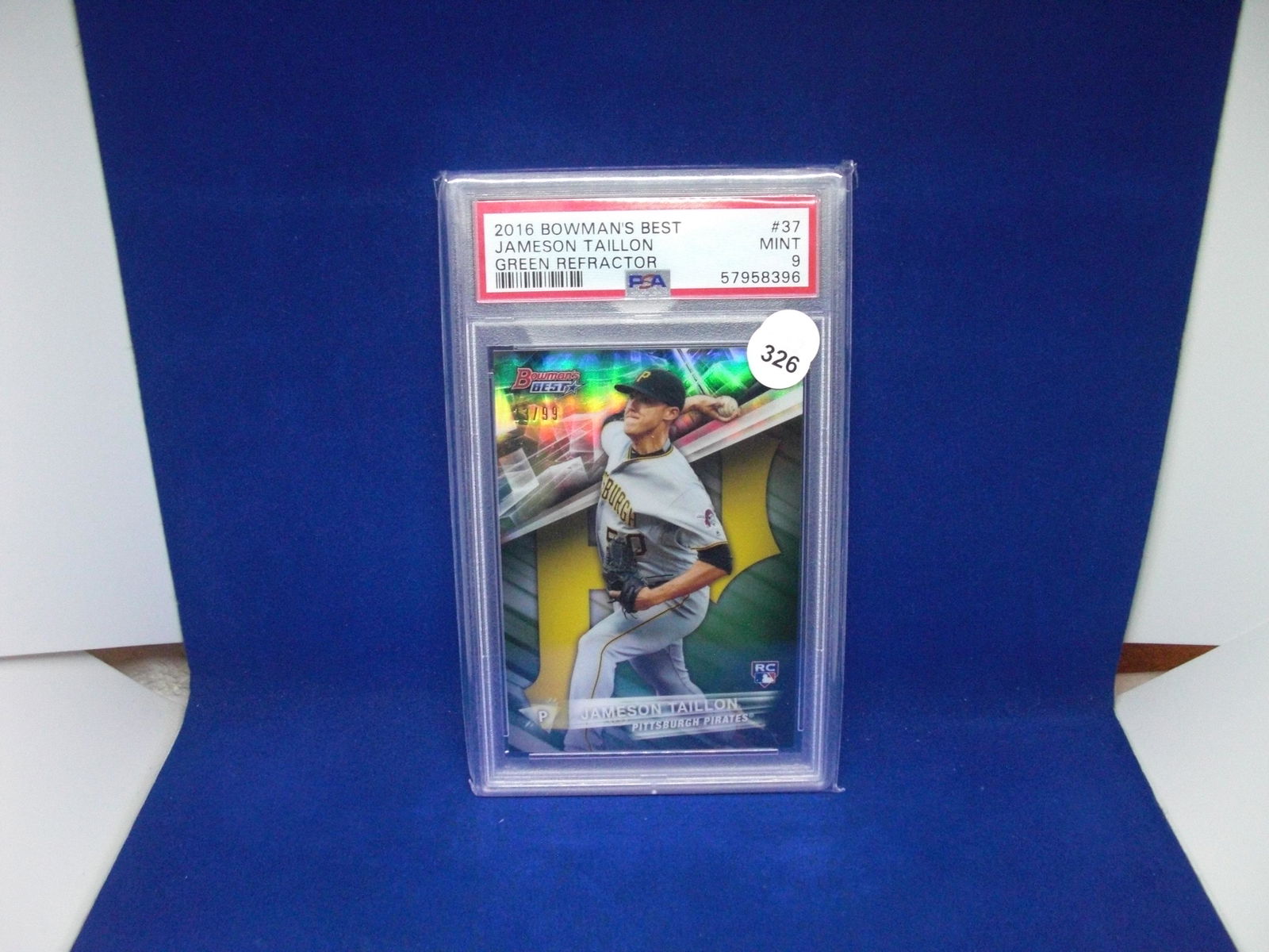 psa graded 2016 jameson taillon green refractor mint 9 (1 of 1)