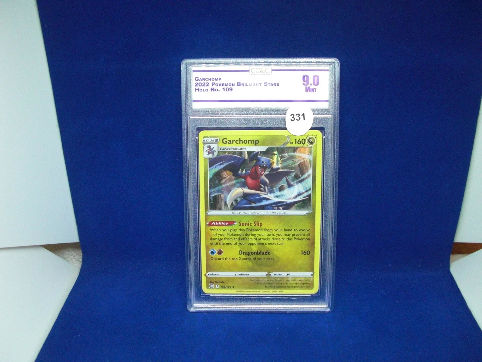 cc&g graded garchomp mint 9: graded card