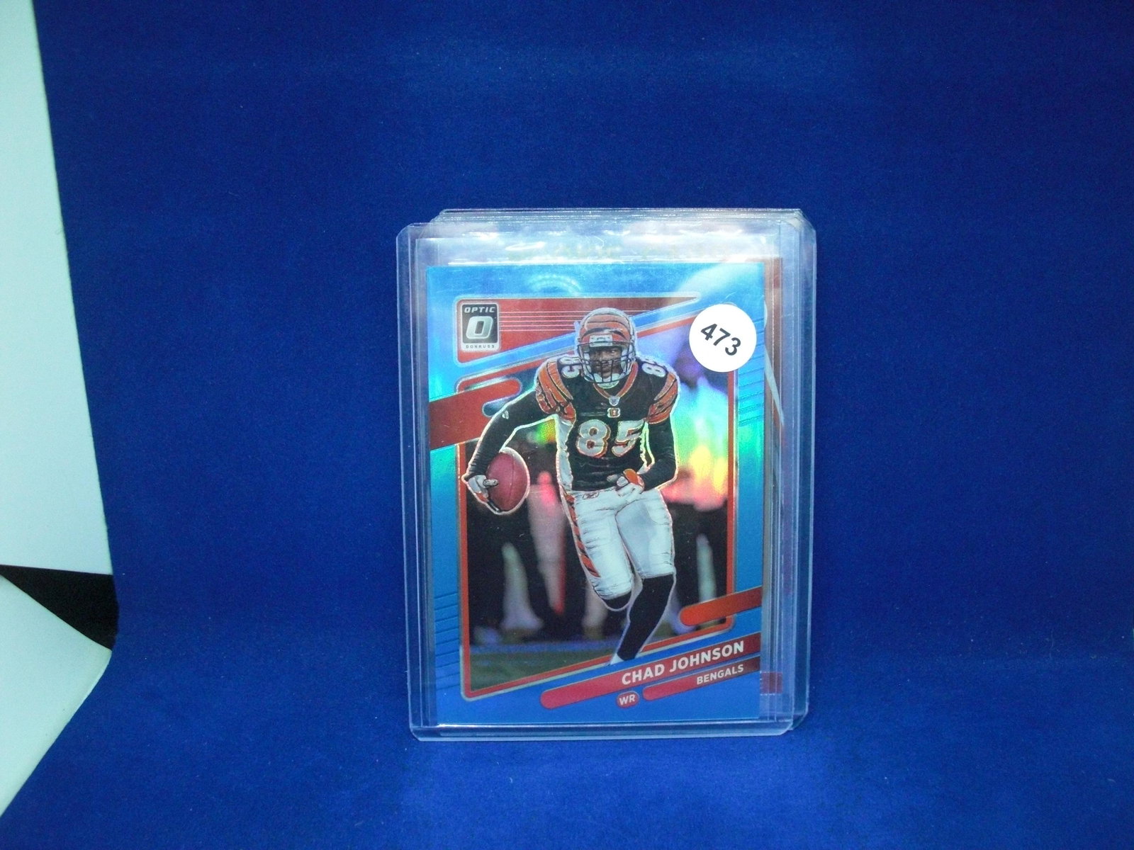 chad johnson blue optic #60/299: in top loader