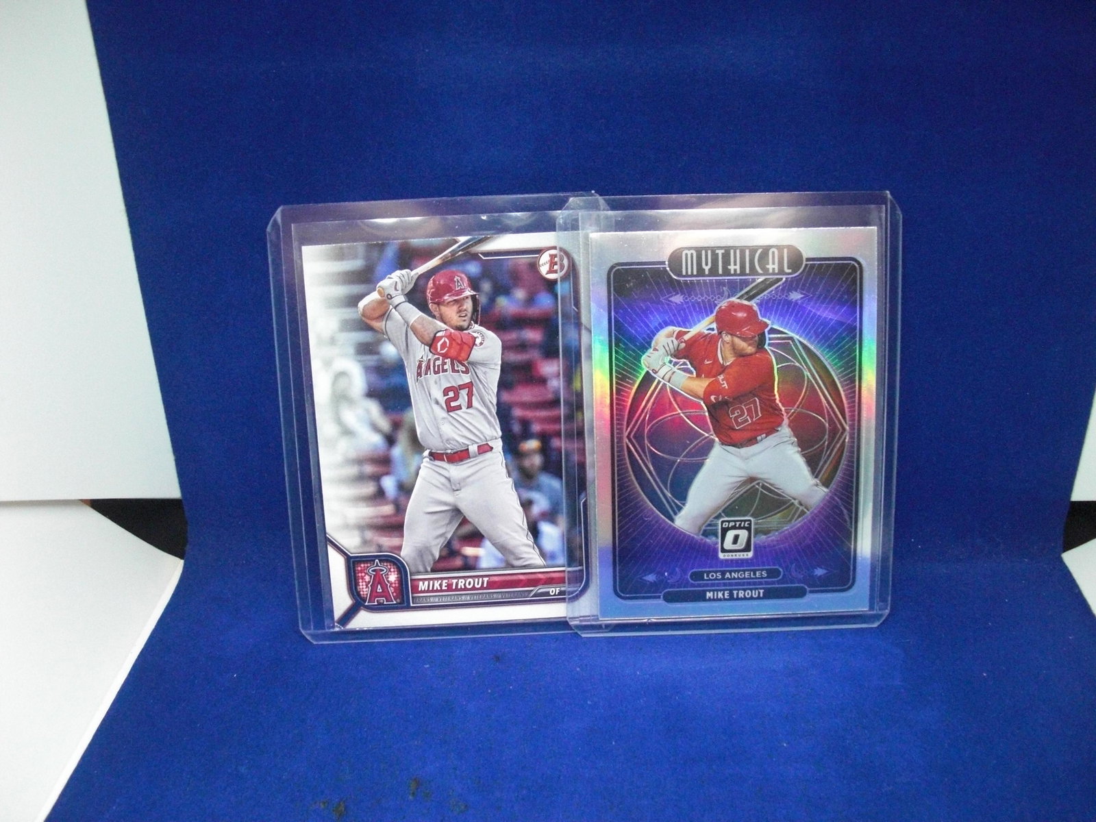 lot of 2 mike trout cards: in top loader