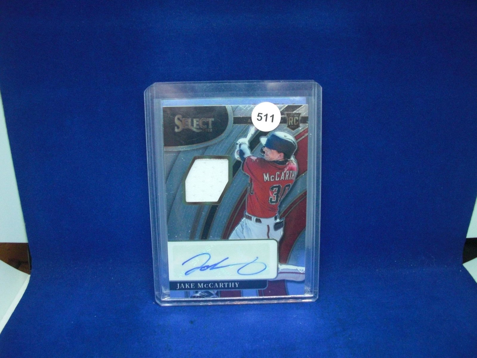 jake mccarthy auto jersey rookie select #222/299 (1 of 1)