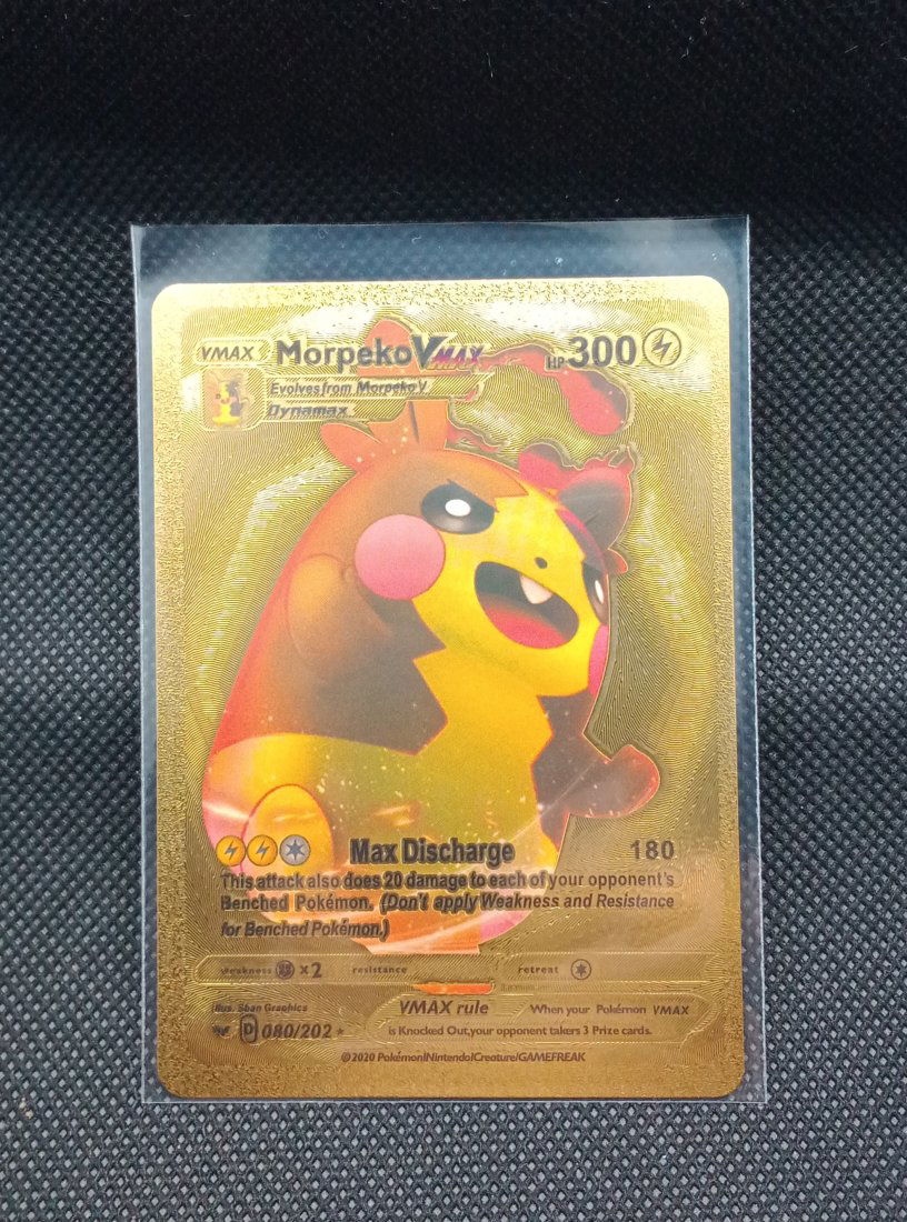 Pokemon gold foil Morpeko Vmax (1 of 1)