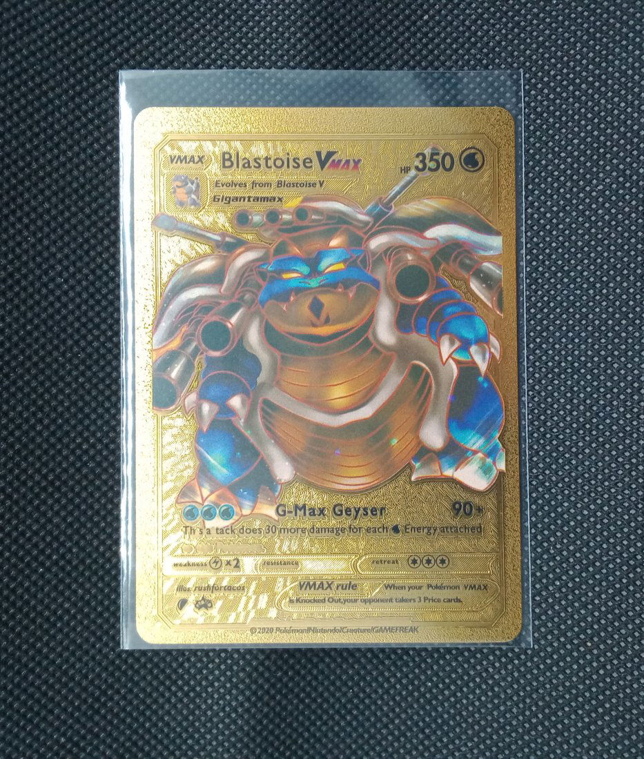 Pokemon gold foil Card Blastoise Vmax (1 of 2)
