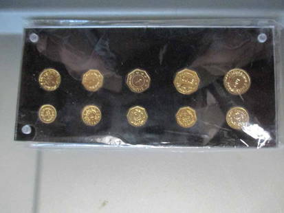 SOUIVENIR GOLD TOKENS: UNCIRCULATED TYPE SET