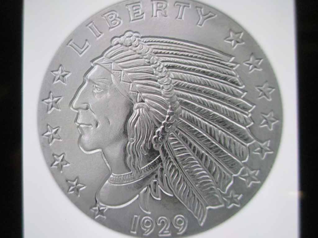 Incuse Indian 2 oz silver round (1 of 1)