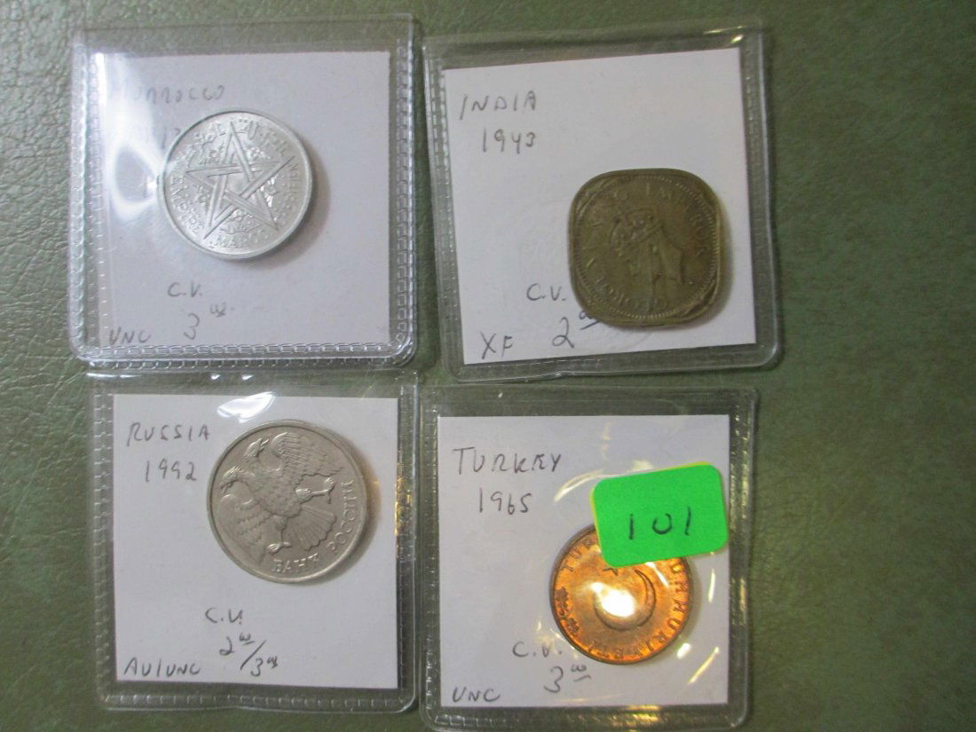 LOT OF 4 WORLD COINS (1 of 1)
