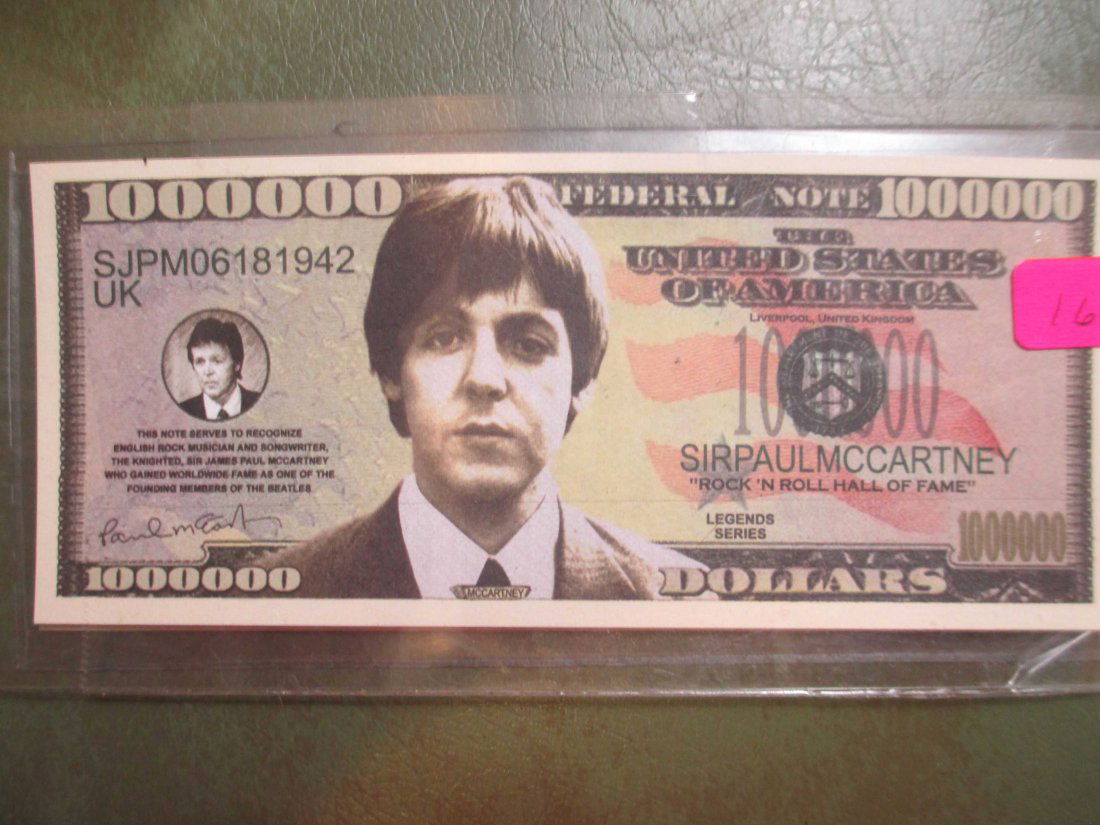 Paul McCartney Beatles Fantasy Note (1 of 1)