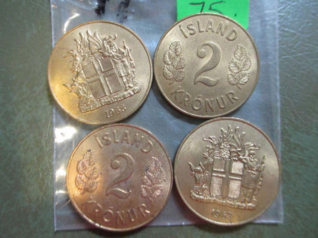 Lot of 4 World Coins (1 of 1)