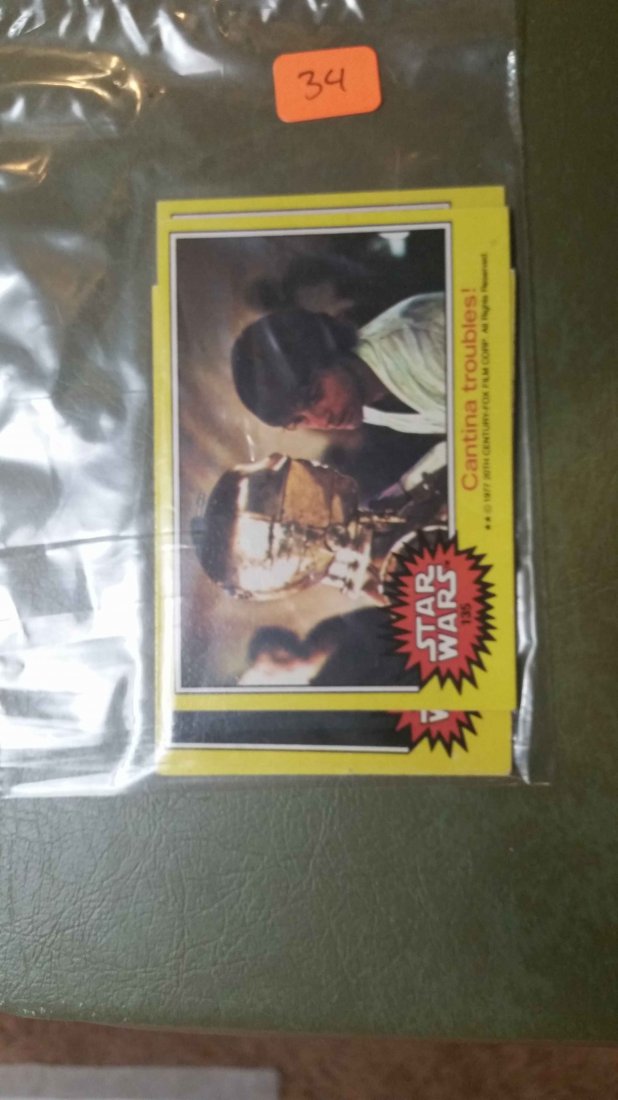 LOT OF 5 VINTAGE STARWARS CARDS (1 of 1)