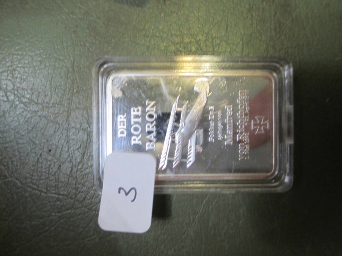 RED BARON GERMAN SILVER "CLAD" ART BAR (1 of 1)