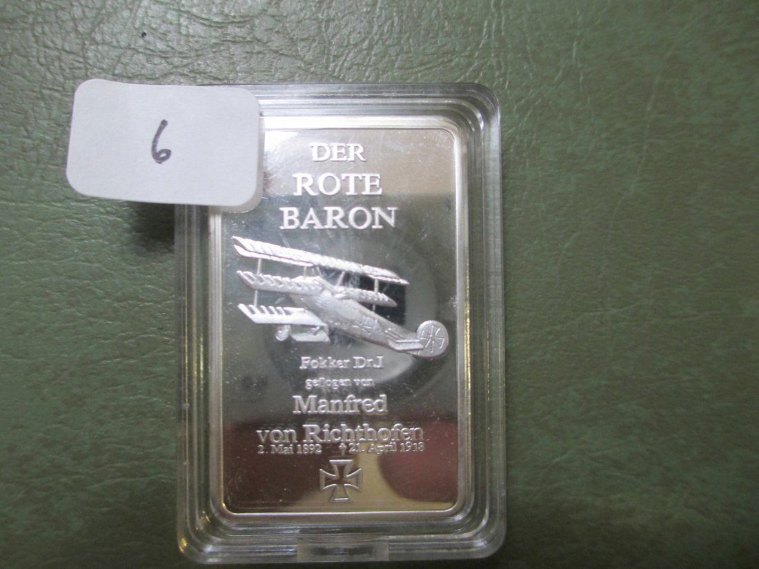 RED BARON GERMAN SILVER "CLAD" ART BAR (1 of 1)