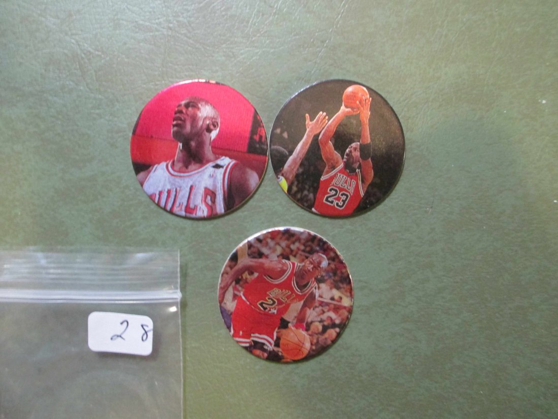 LOT OF 3 MICHAEL JORDAN BASKETBALL POGS (1 of 1)