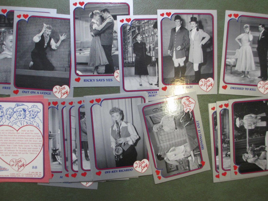 LOT OF 23 I LOVE LUCY TV SHOW CARDS: NOSTALGIC TV AND FILM LUCY 1991 PACIFIC